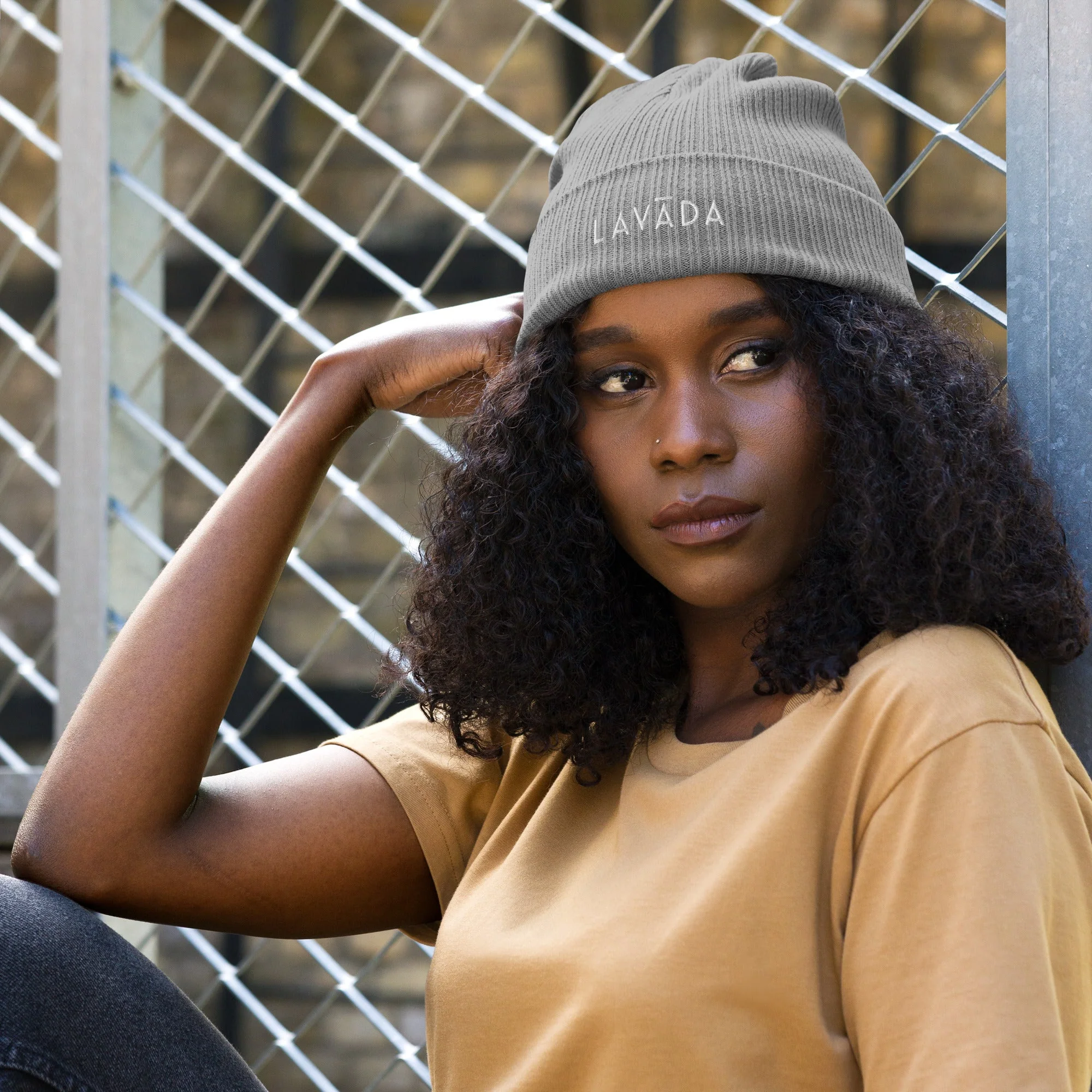 100% Organic Cotton Unisex Ribbed Beanie - Image 4