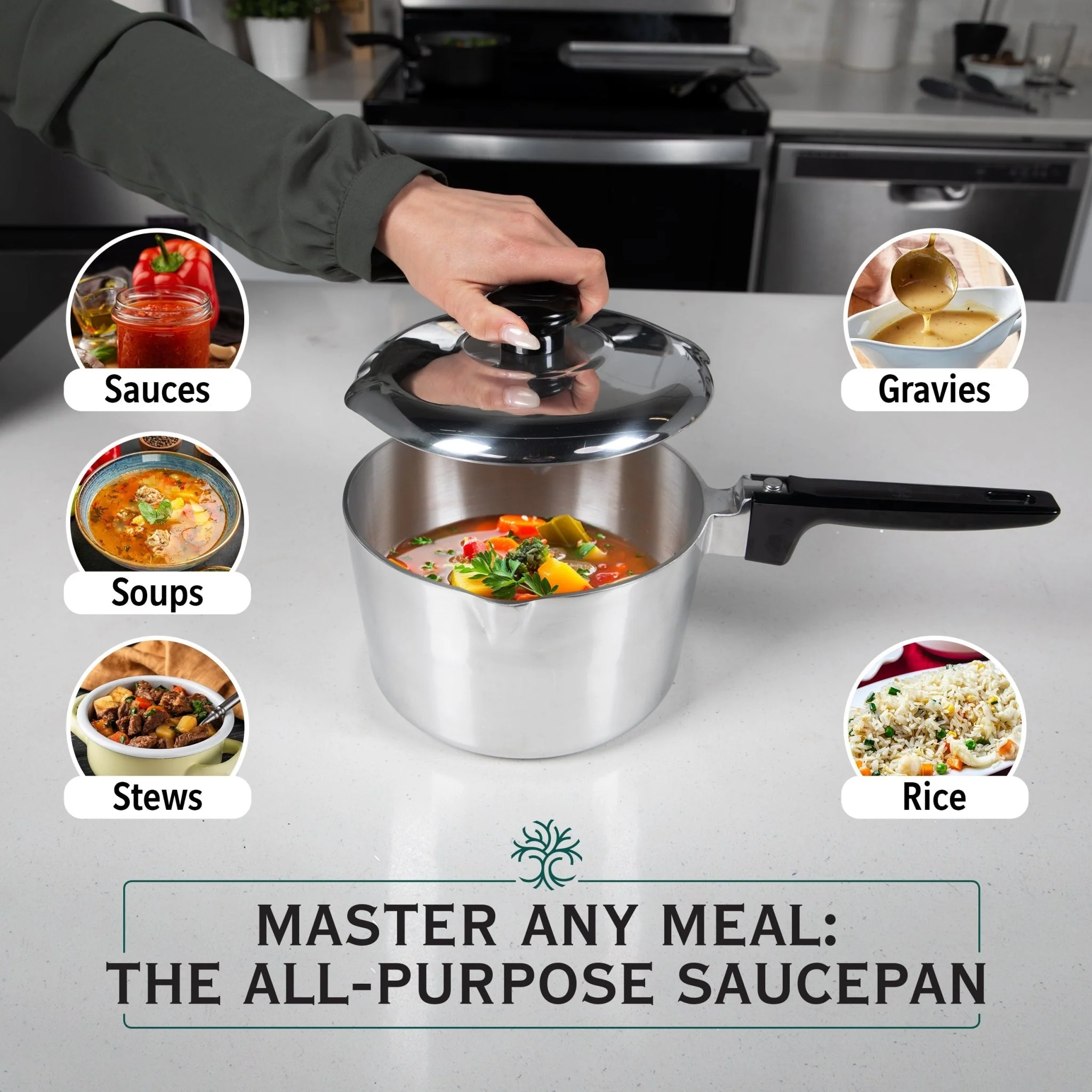 2 Quart Sauce Pan with Lid - Image 10