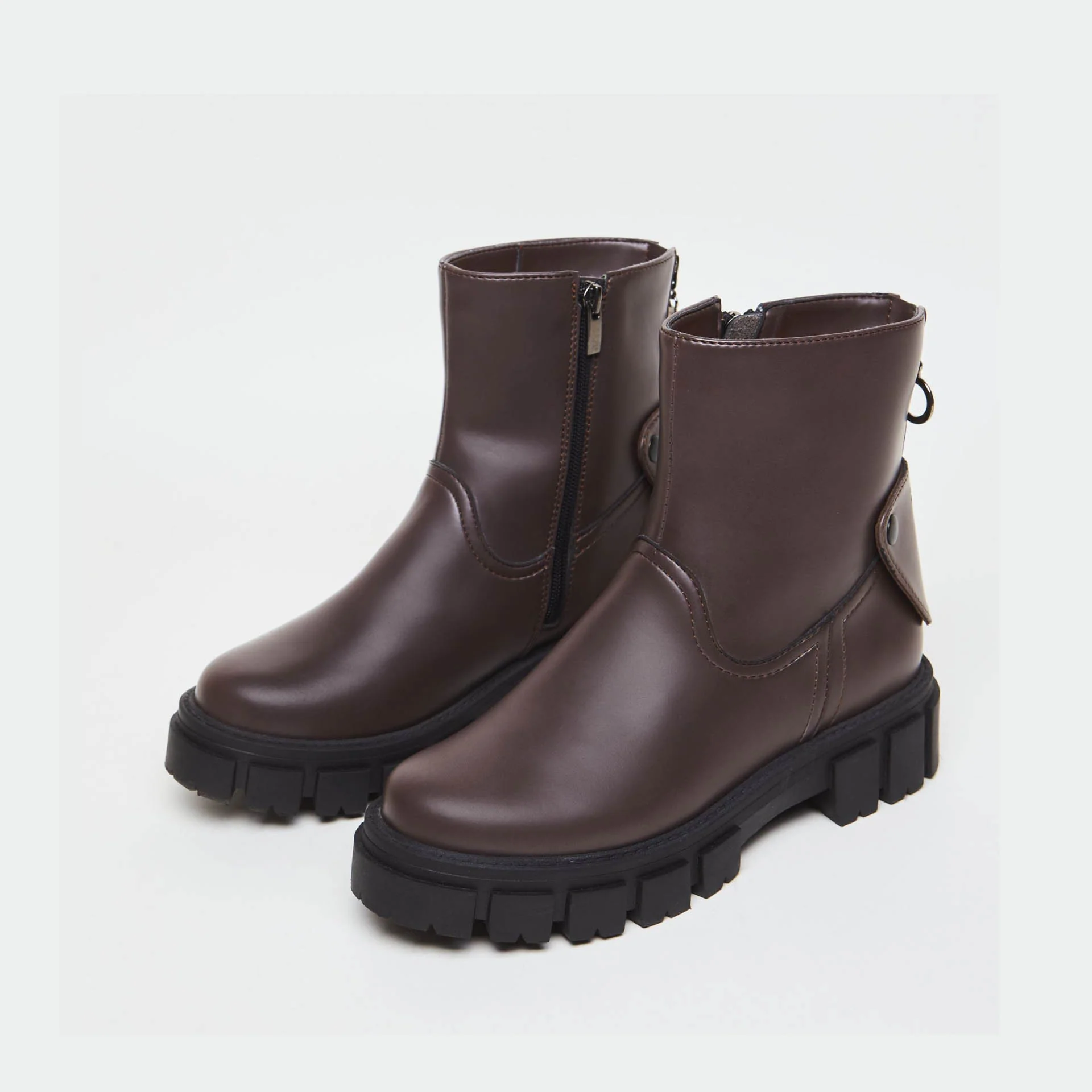 2in1 KAMA apple leather boots – chocolate - Image 2