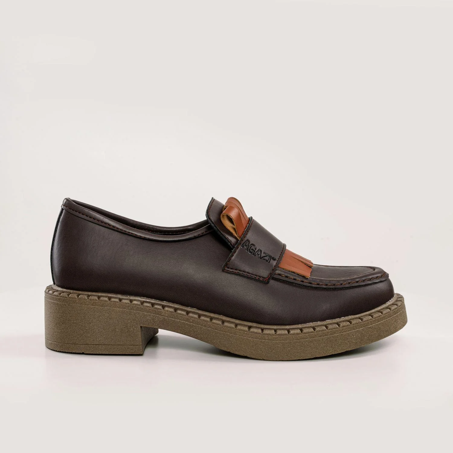 3 in 1 Apple loafers DIANE – chocolate, dark sole - Image 5
