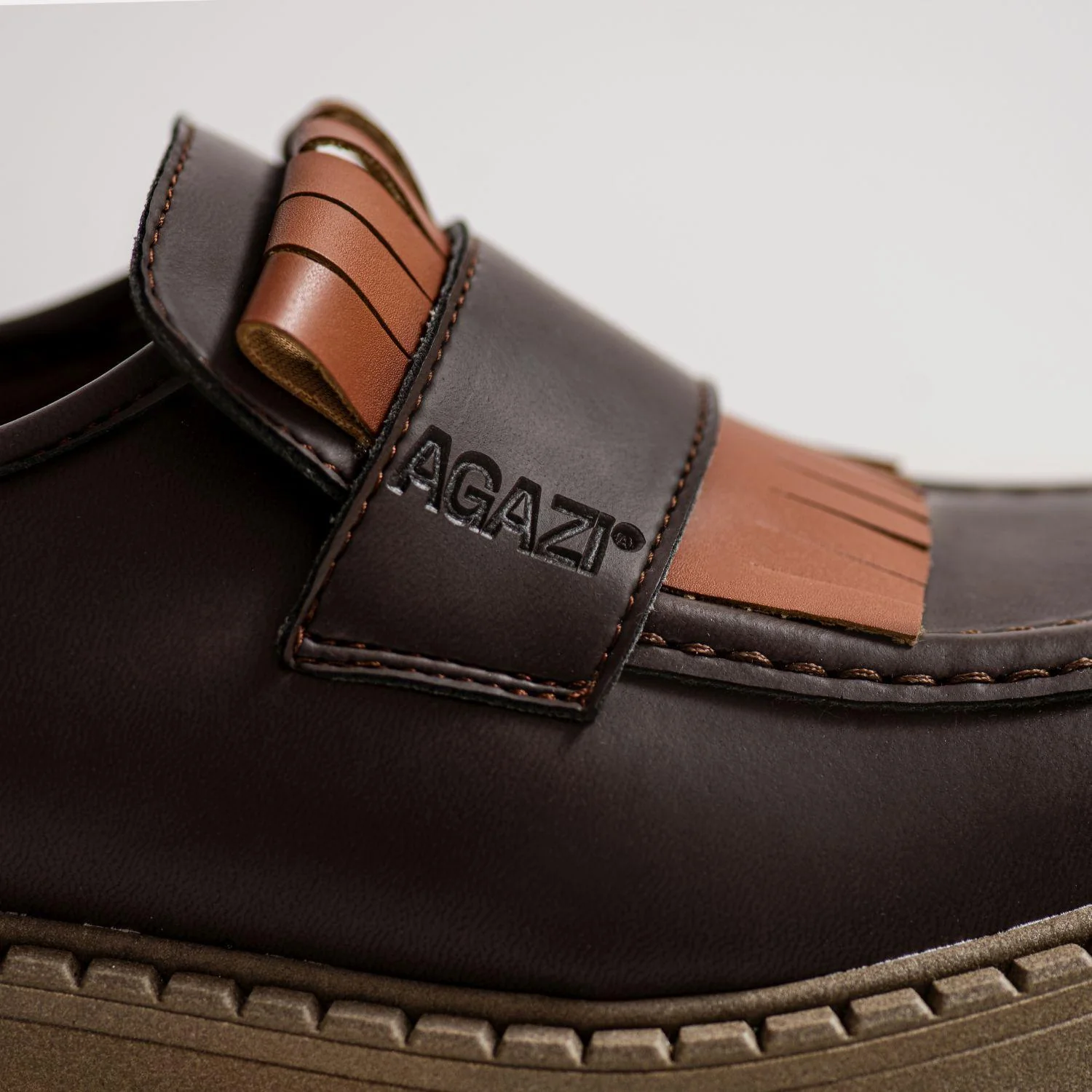 3 in 1 Apple loafers DIANE – chocolate, dark sole - Image 7