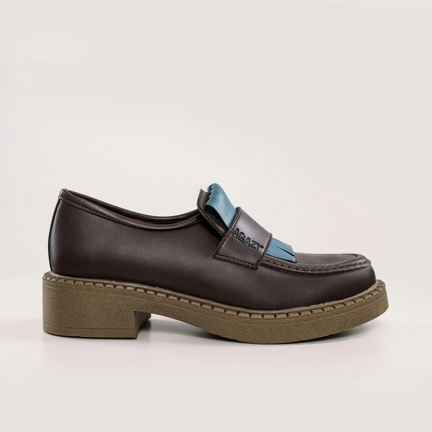 3 in 1 Apple loafers DIANE – chocolate, dark sole - Image 8