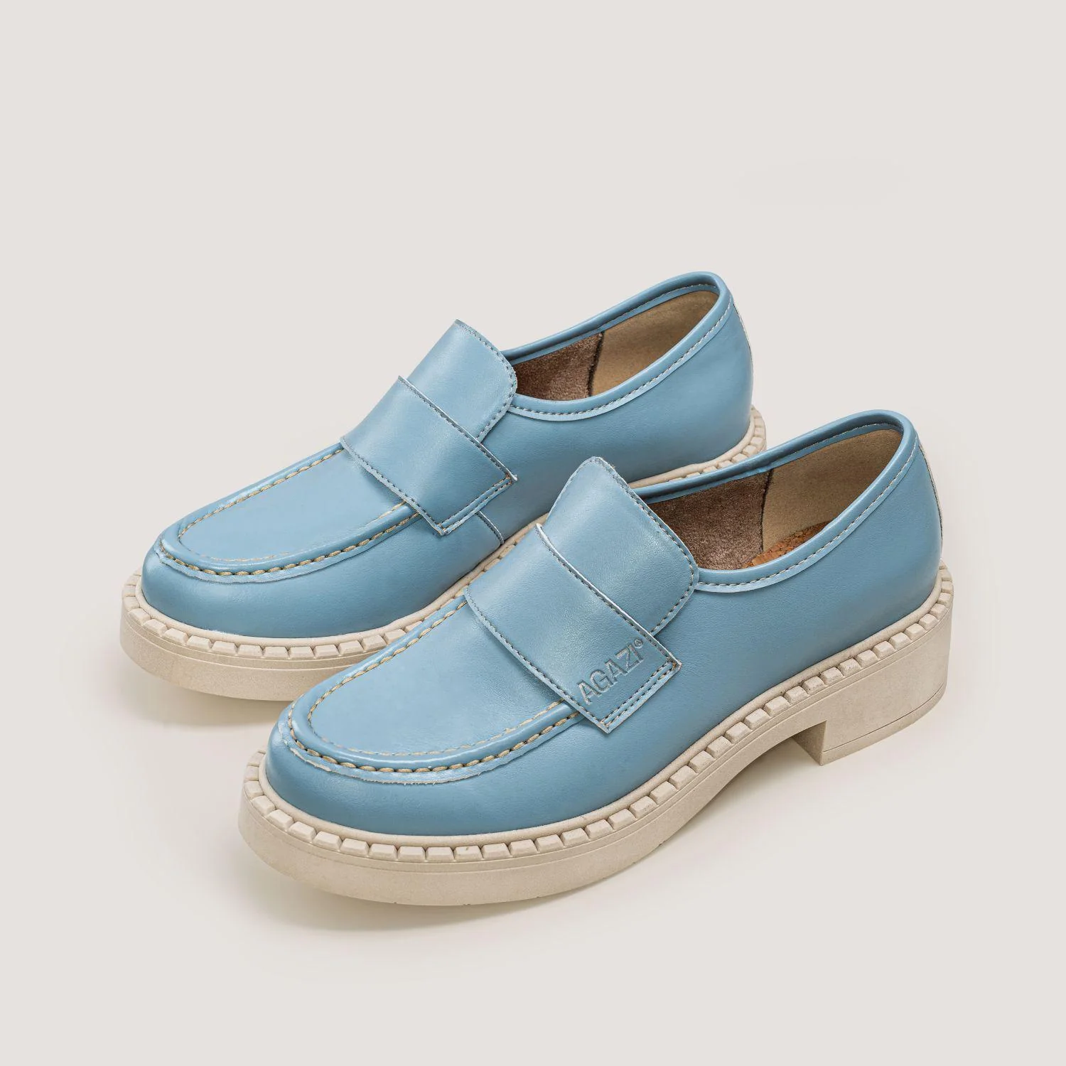 3 in 1 Apple loafers DIANE – sky blue - Image 3