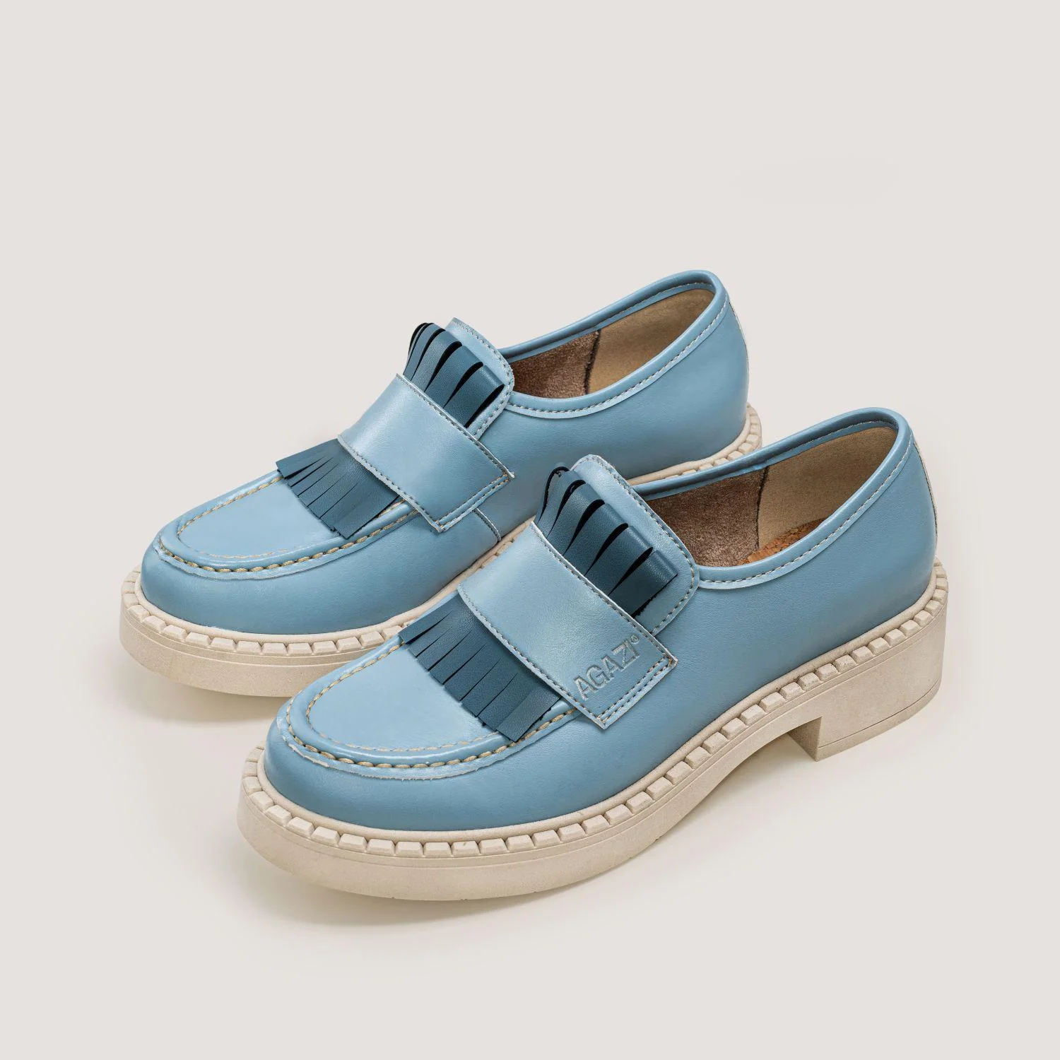 3 in 1 Apple loafers DIANE – sky blue - Image 6