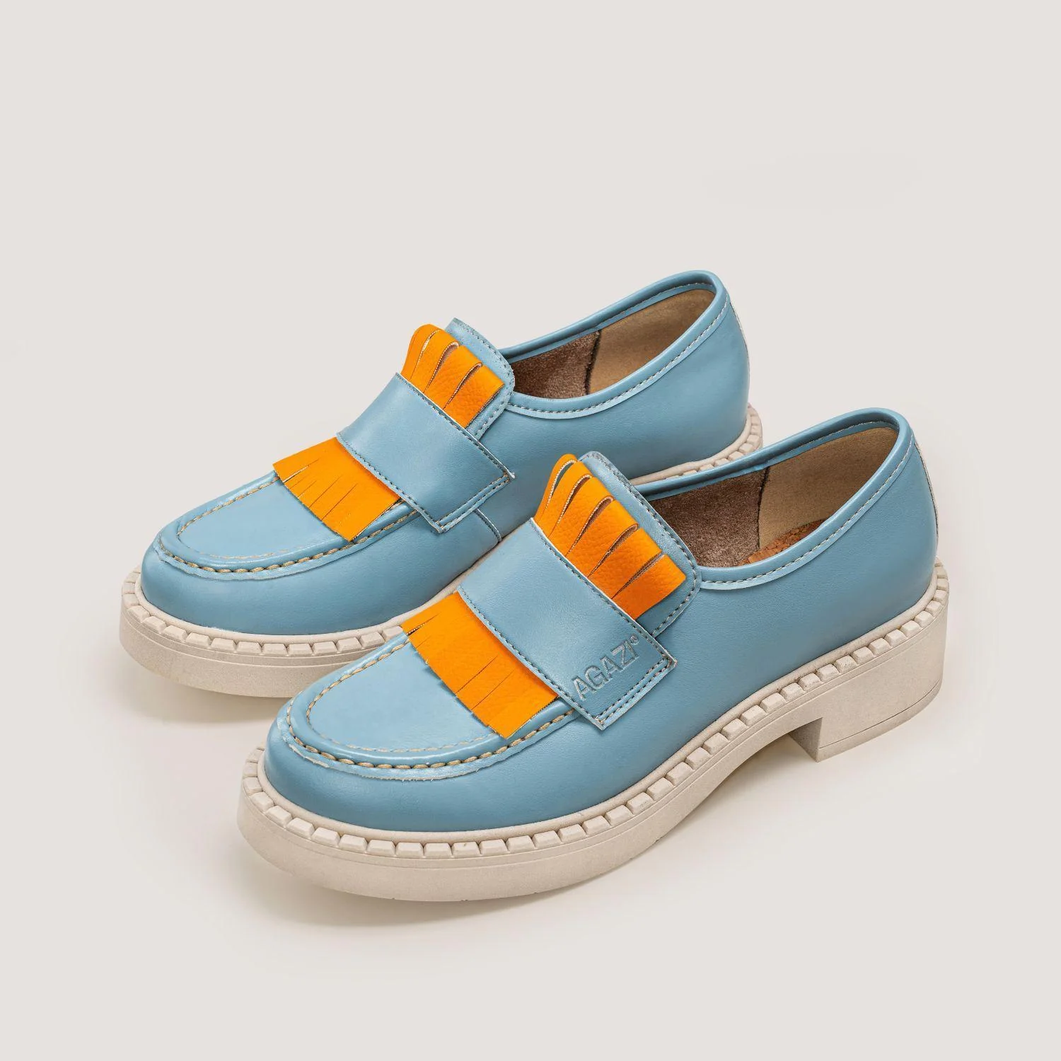 3 in 1 Apple loafers DIANE – sky blue - Image 8