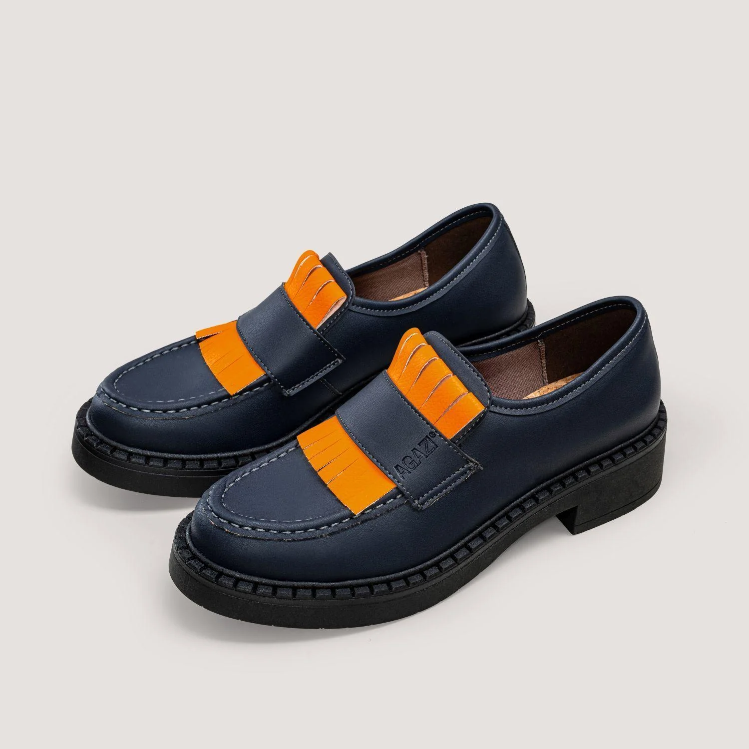 3 in 1 Corn loafers DIANE – navy blue - Image 4