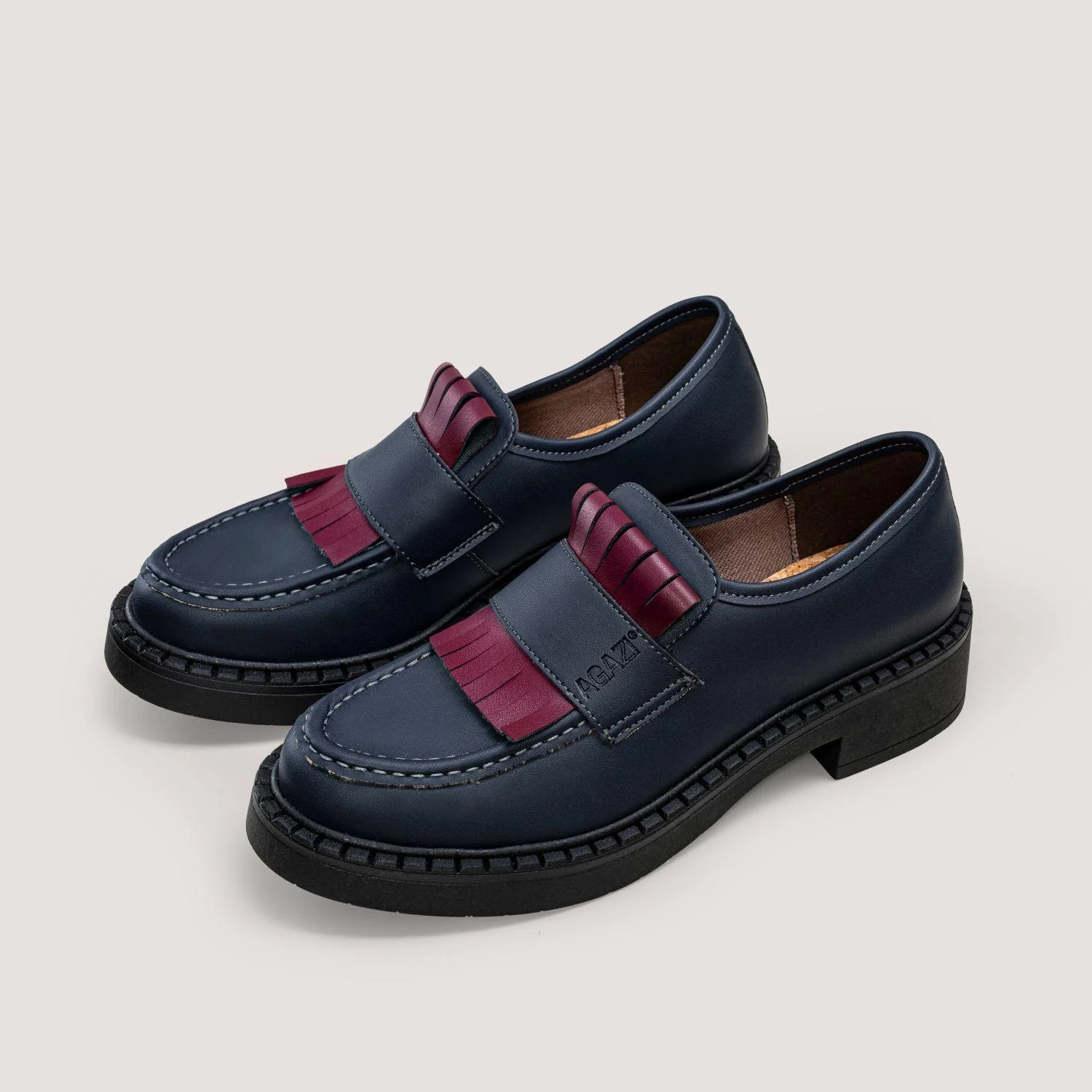 3 in 1 Corn loafers DIANE – navy blue - Image 6