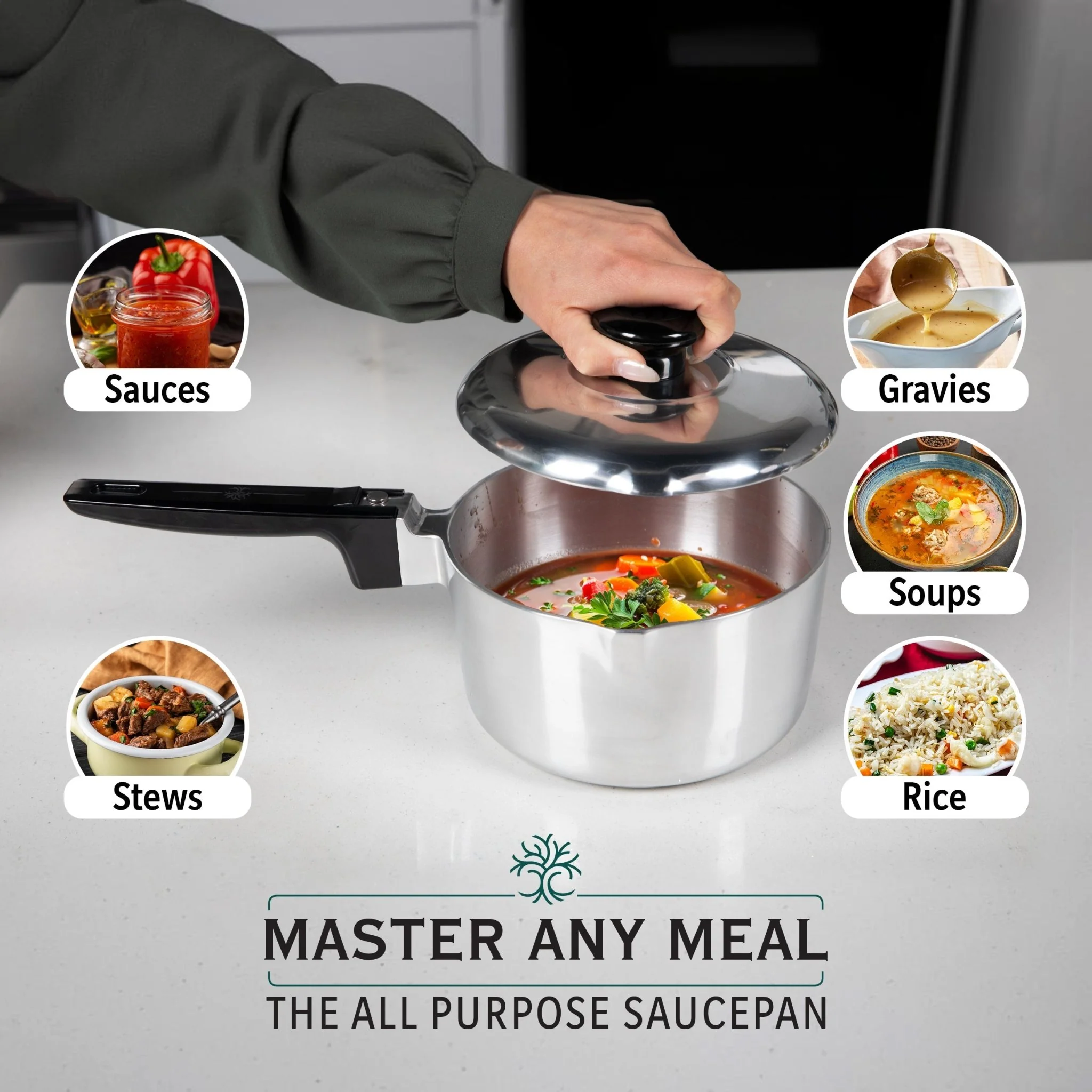 3 Quart Sauce Pan with Lid - Image 9