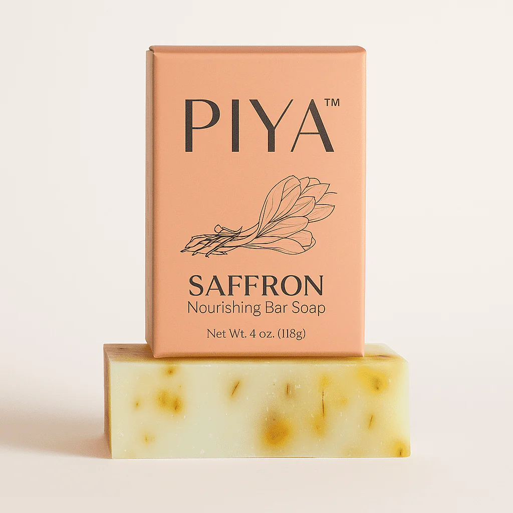 Turmeric, Neem and Saffron Soaps with Soap Dish - Image 4