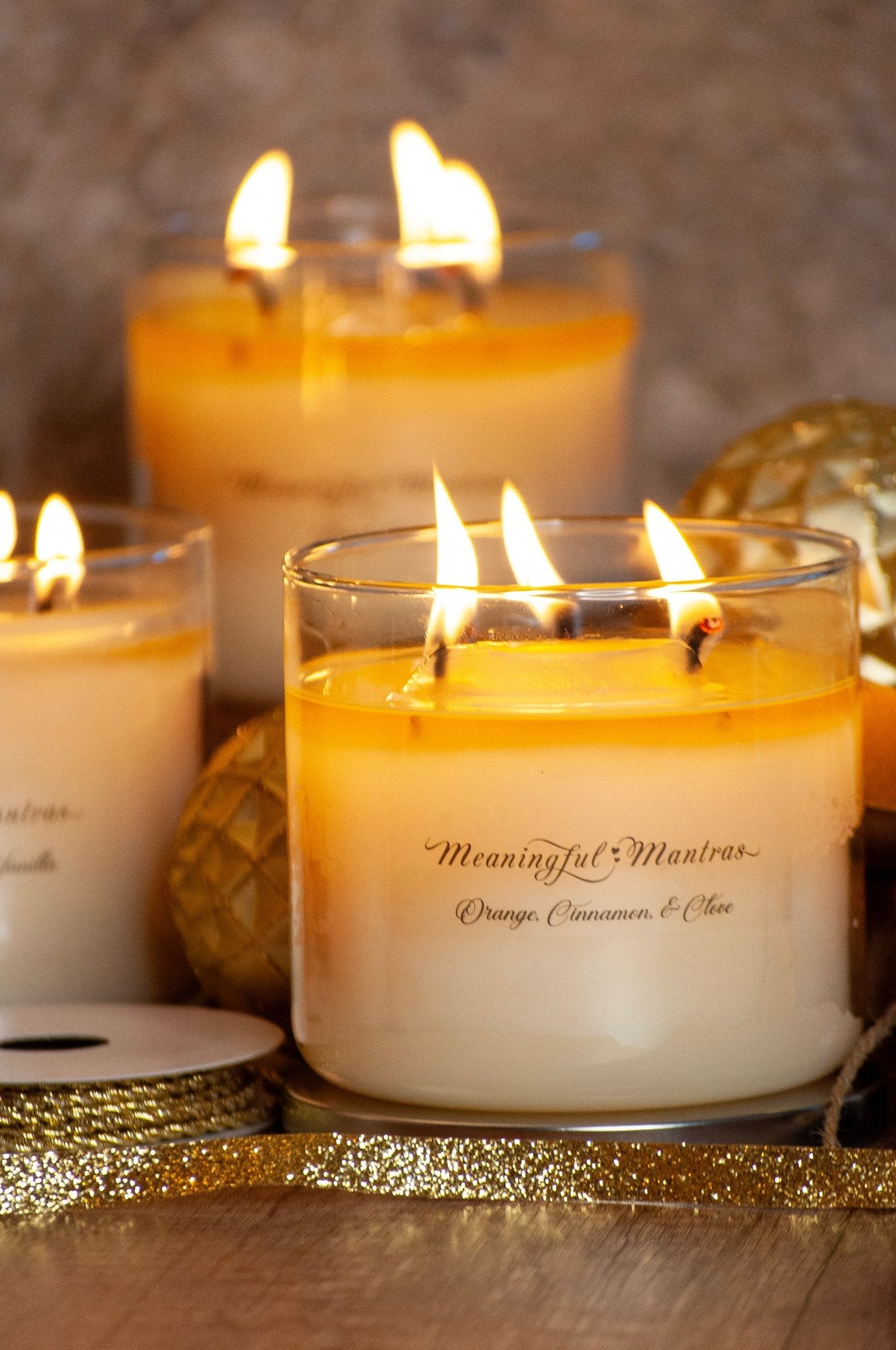 3-Wick Orange, Cinnamon, & Clove 16oz Candle - Image 2