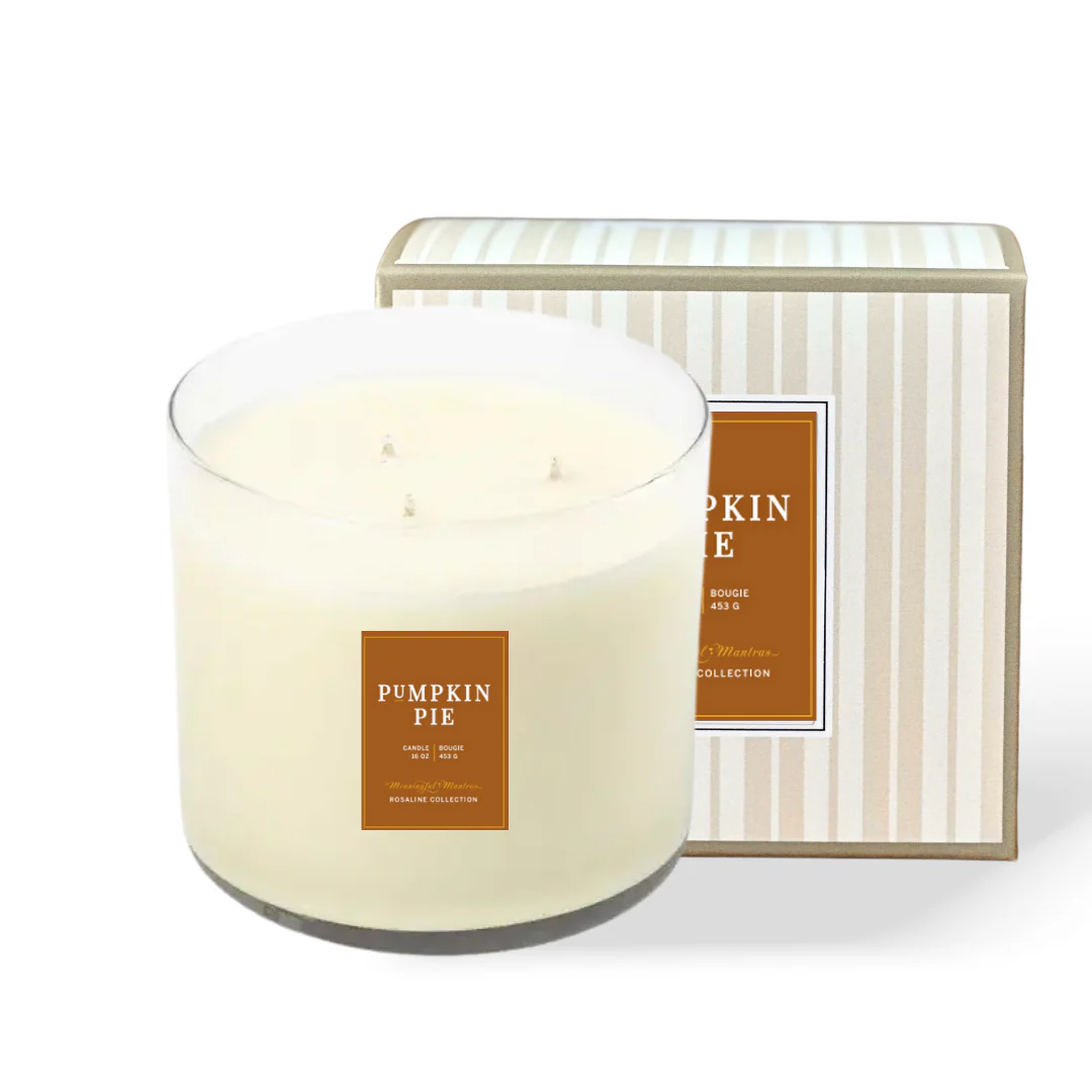 3-Wick Pumpkin Pie Natural Candle 16oz Rosaline Collection