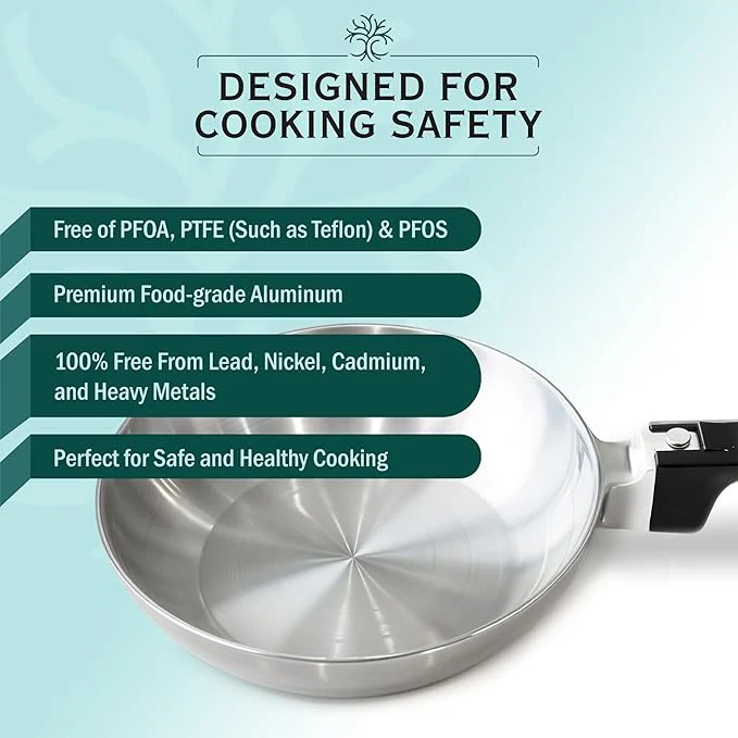 8-Inch Chef Skillet – Quick & Even Heat Distribution – Lightweight Cast Aluminum Frying Pan - Image 6