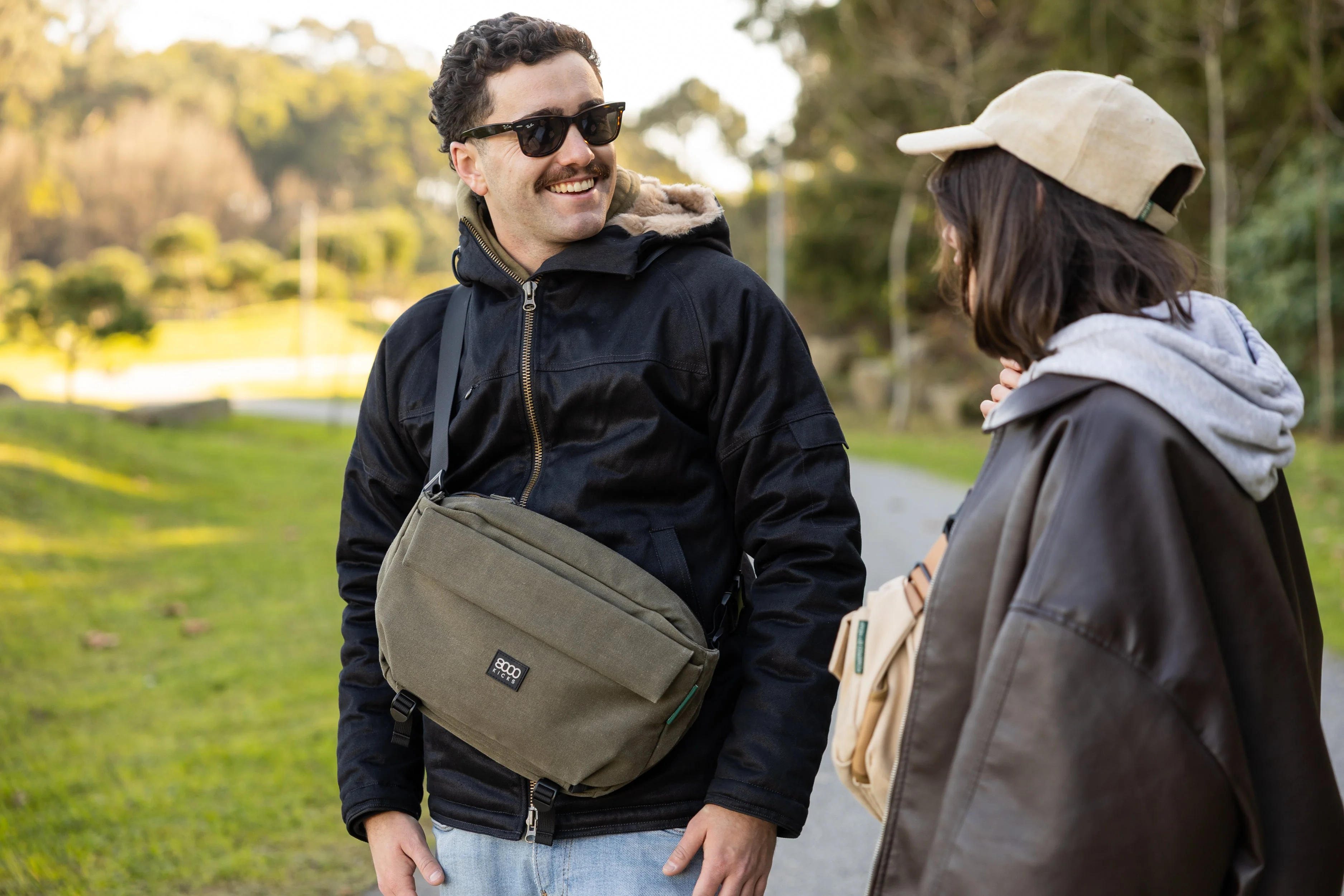 9L Travel Sling in Beige - Image 4