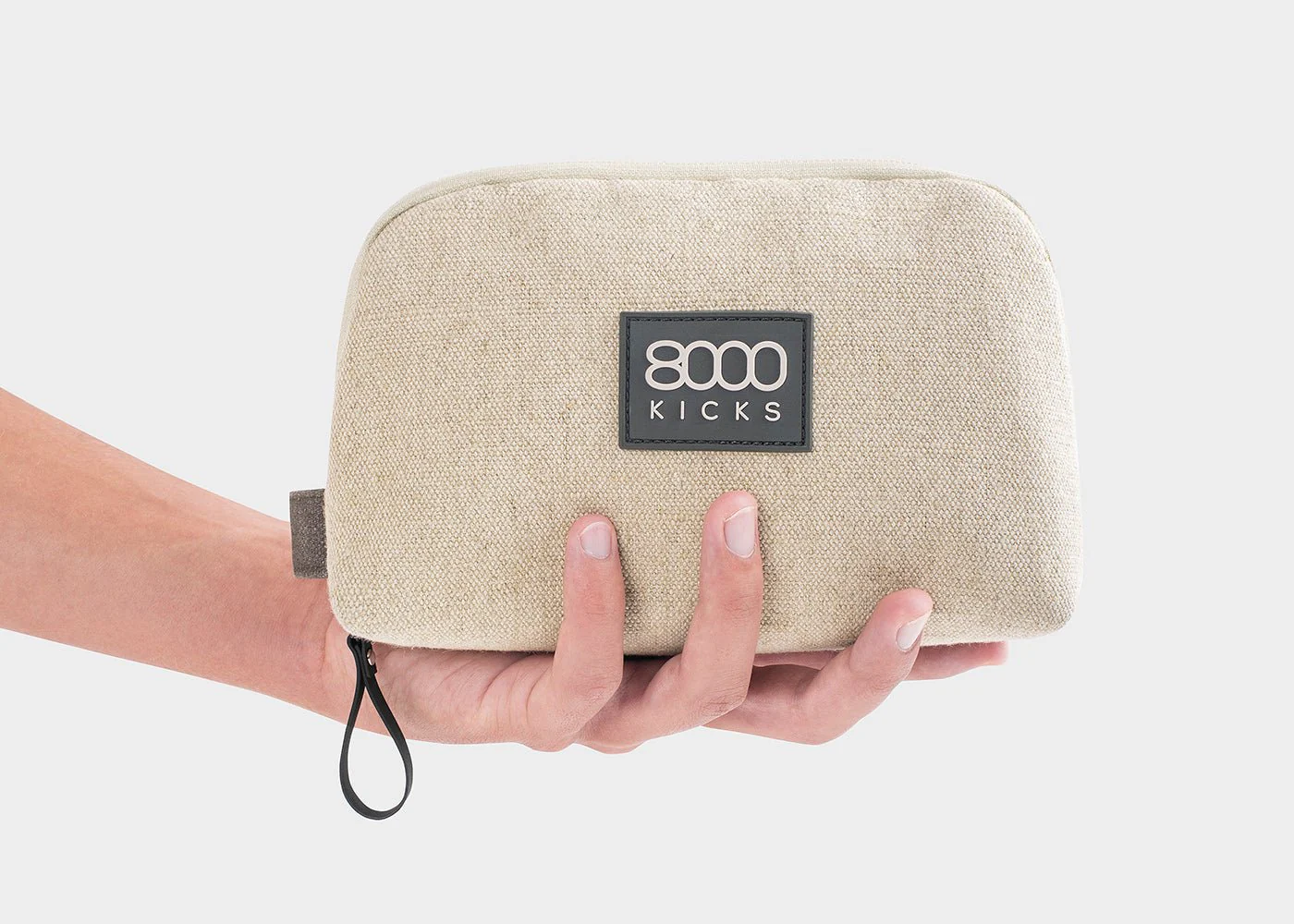 Accessory & Tech Pouch in beige hemp - Image 3