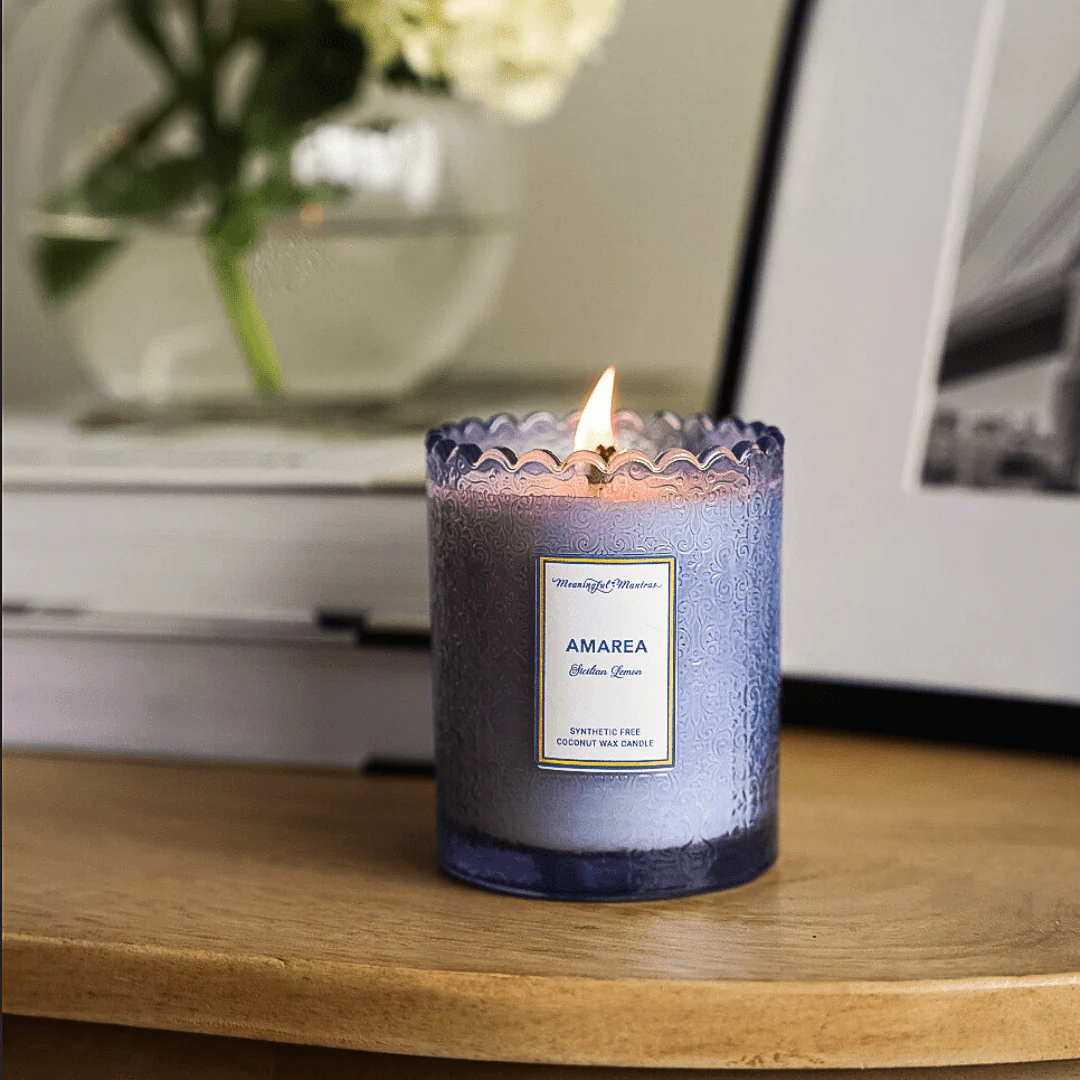 Amarea Sicilian Lemon Natural Candle 8oz Kaia Collection - Image 2