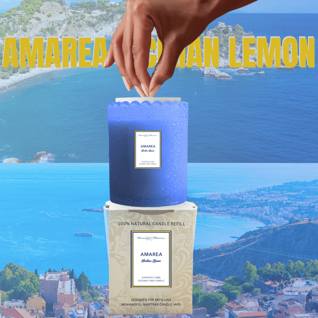 Amarea Sicilian Lemon Natural Candle 8oz Kaia Collection Refill - Image 2