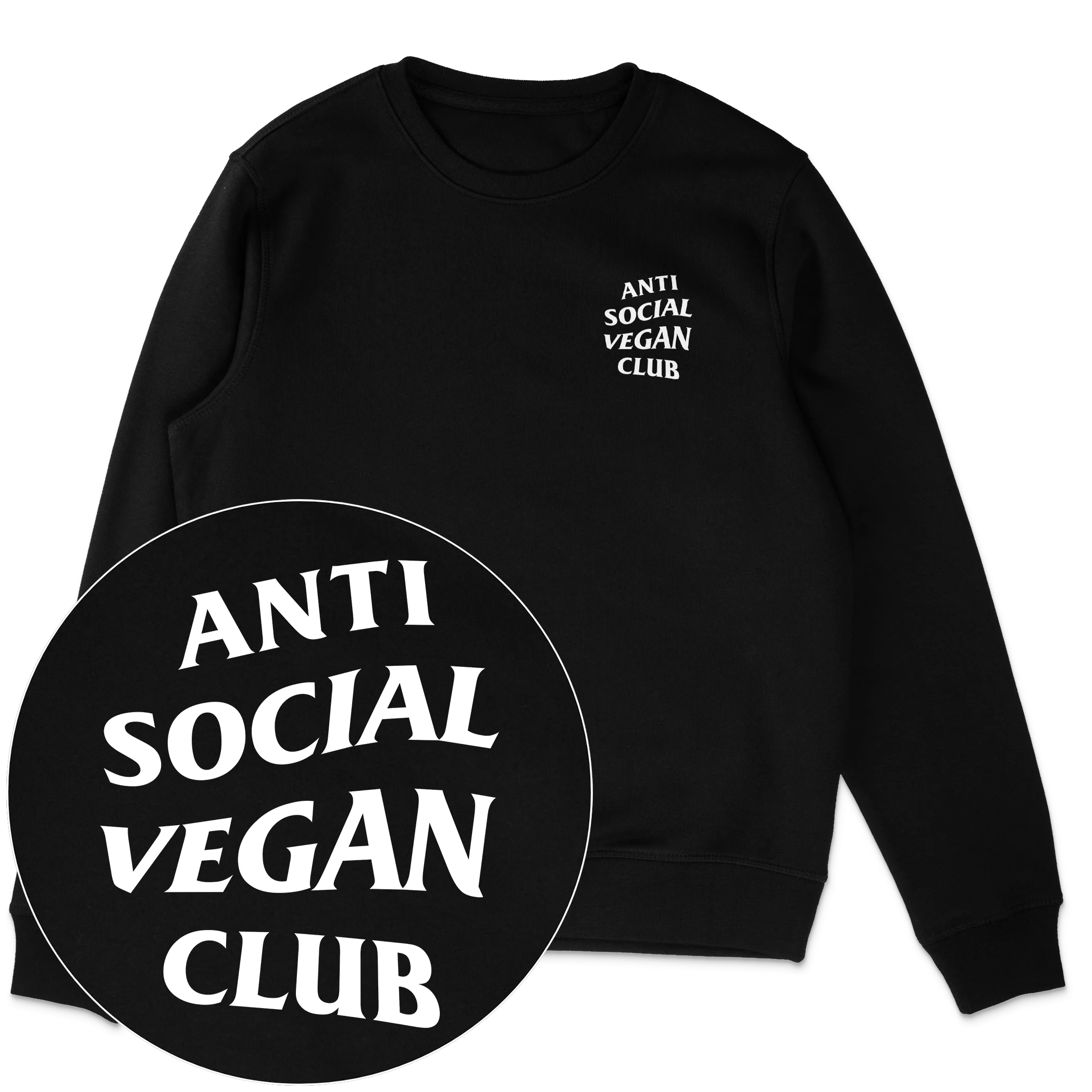 Anti Social Vegan Club Streetwear Sweatshirt - Image 2