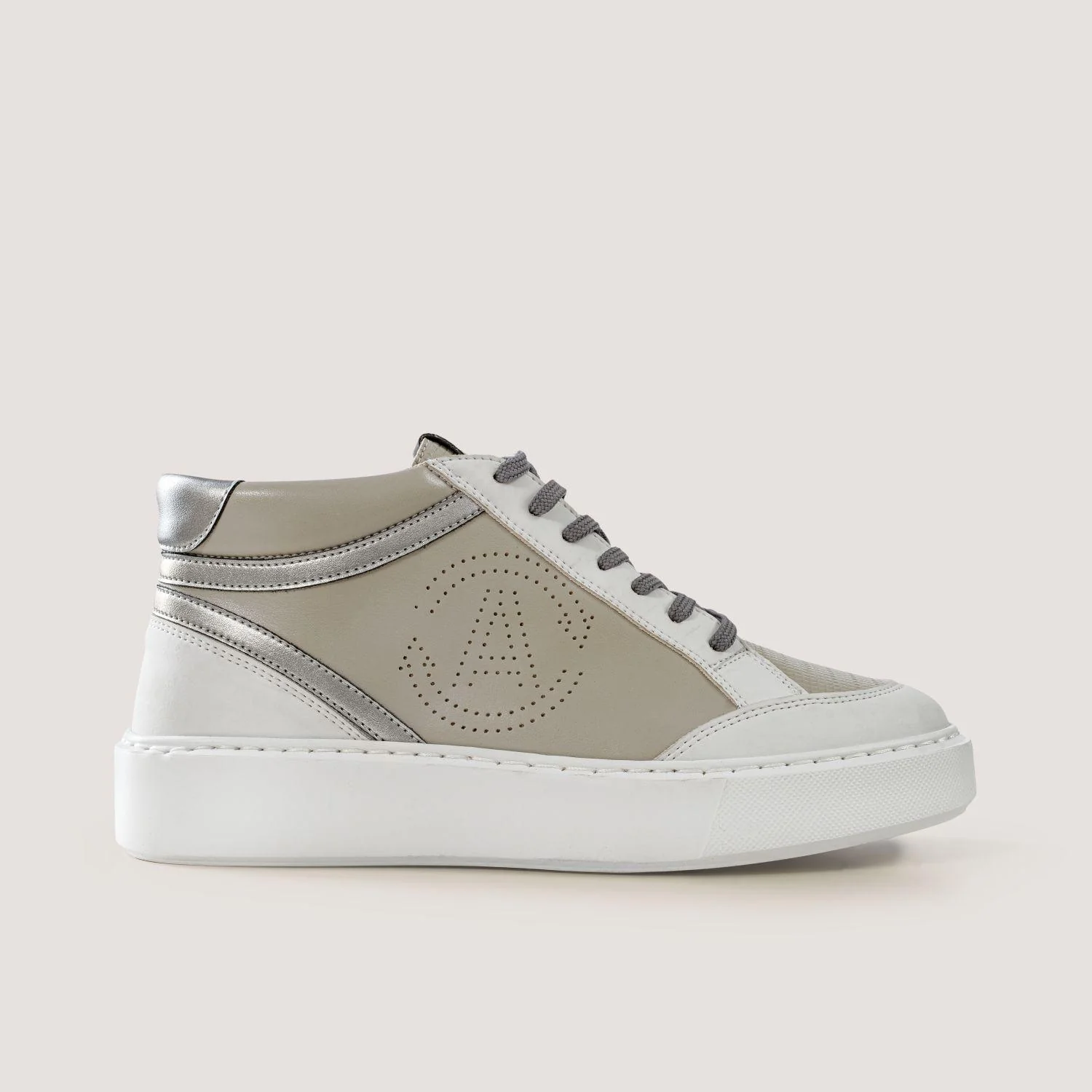 Apple & corn sneakers BLANKA – grey & white - Image 4