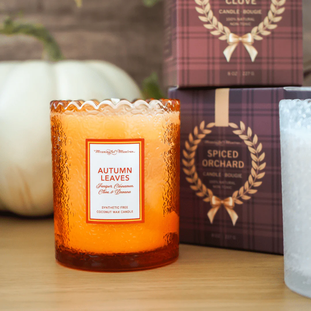 Autumn Leaves Natural Candle 8oz Kaia Collection - Image 4
