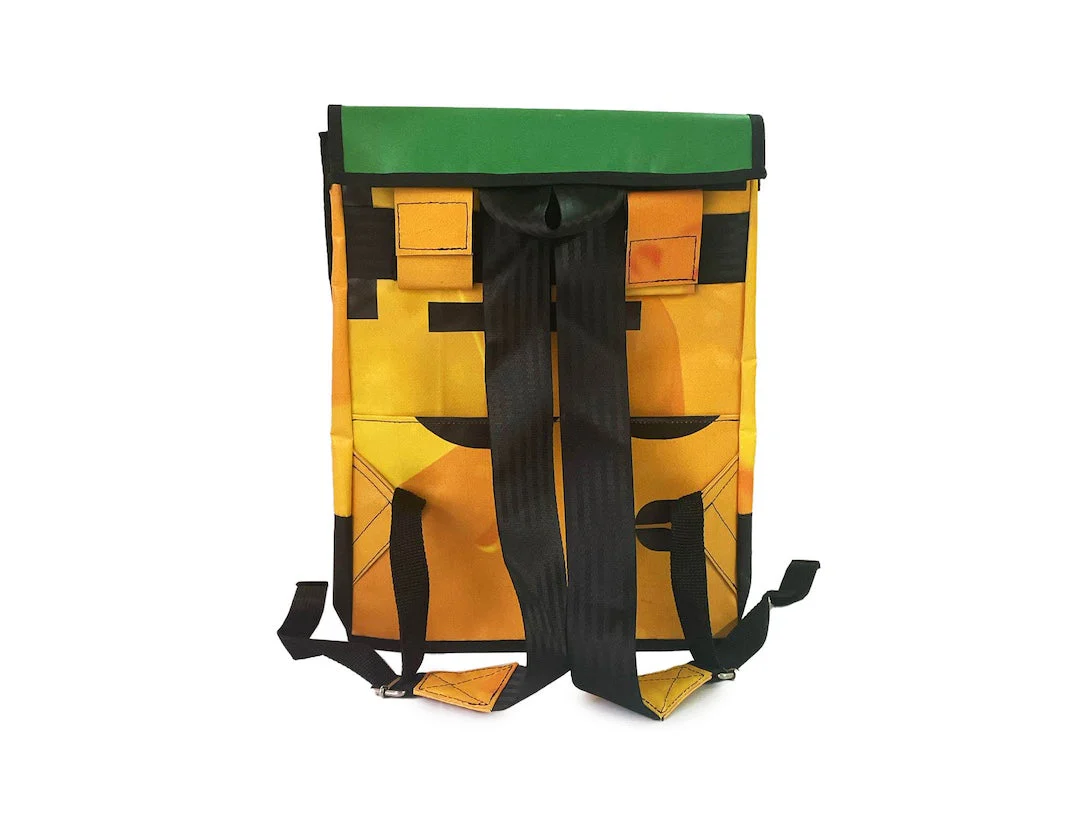 backpack publicity banner yellow, white & green - Image 2