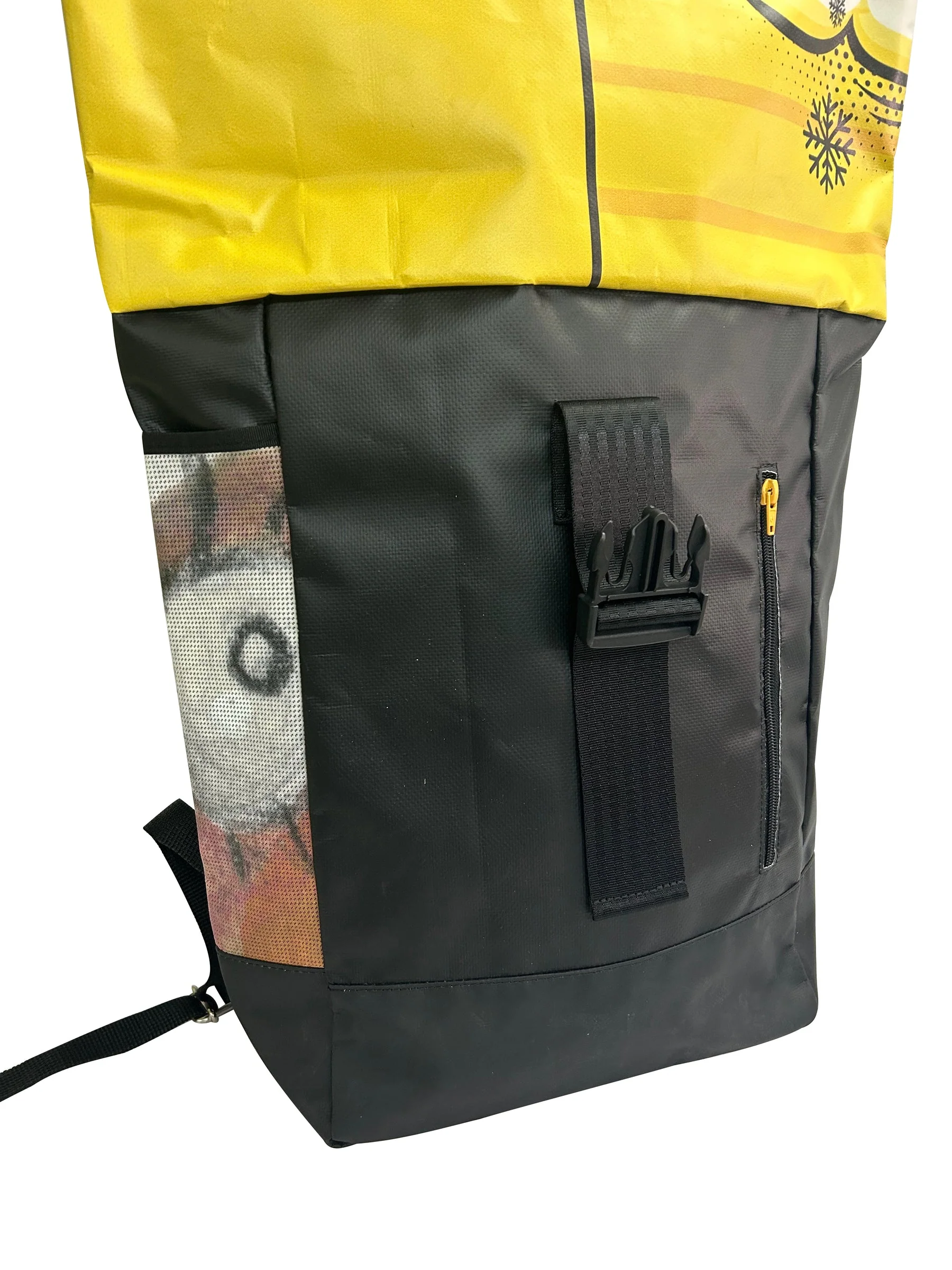 backpack urban publicity banner yellow & black comic - Image 6
