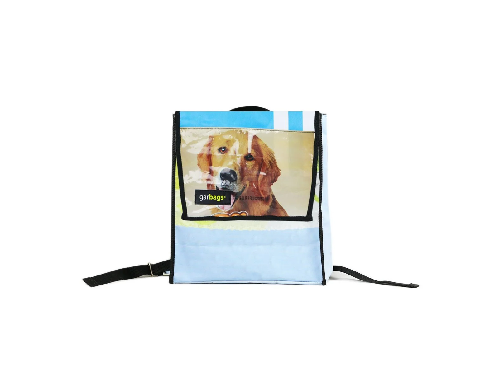 backpack XS publicity banner & dog food package blue beige