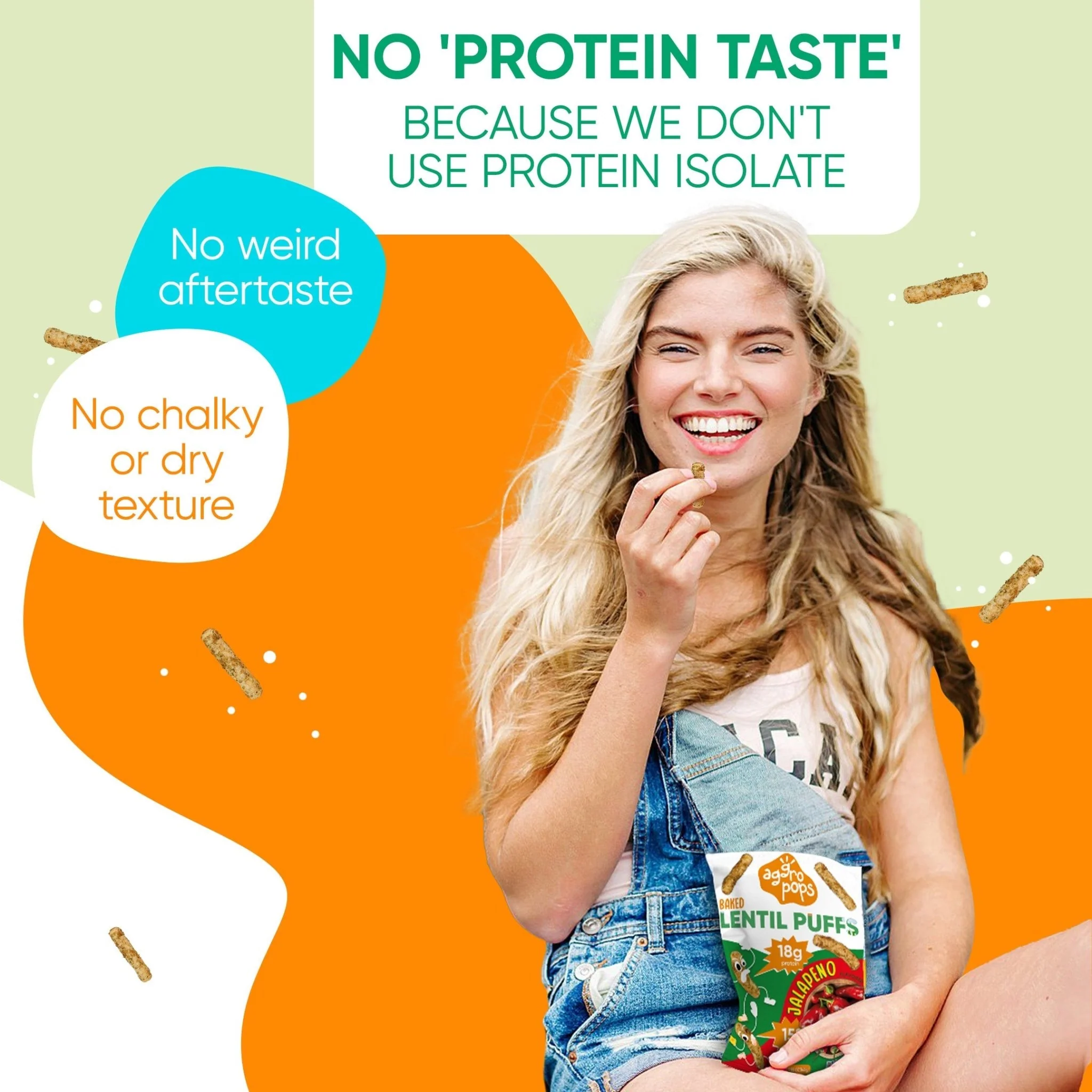 Aggropops Lentil Puffs | FREE SHIPPING| 18g protein & 158 Cal per bag! - Image 4
