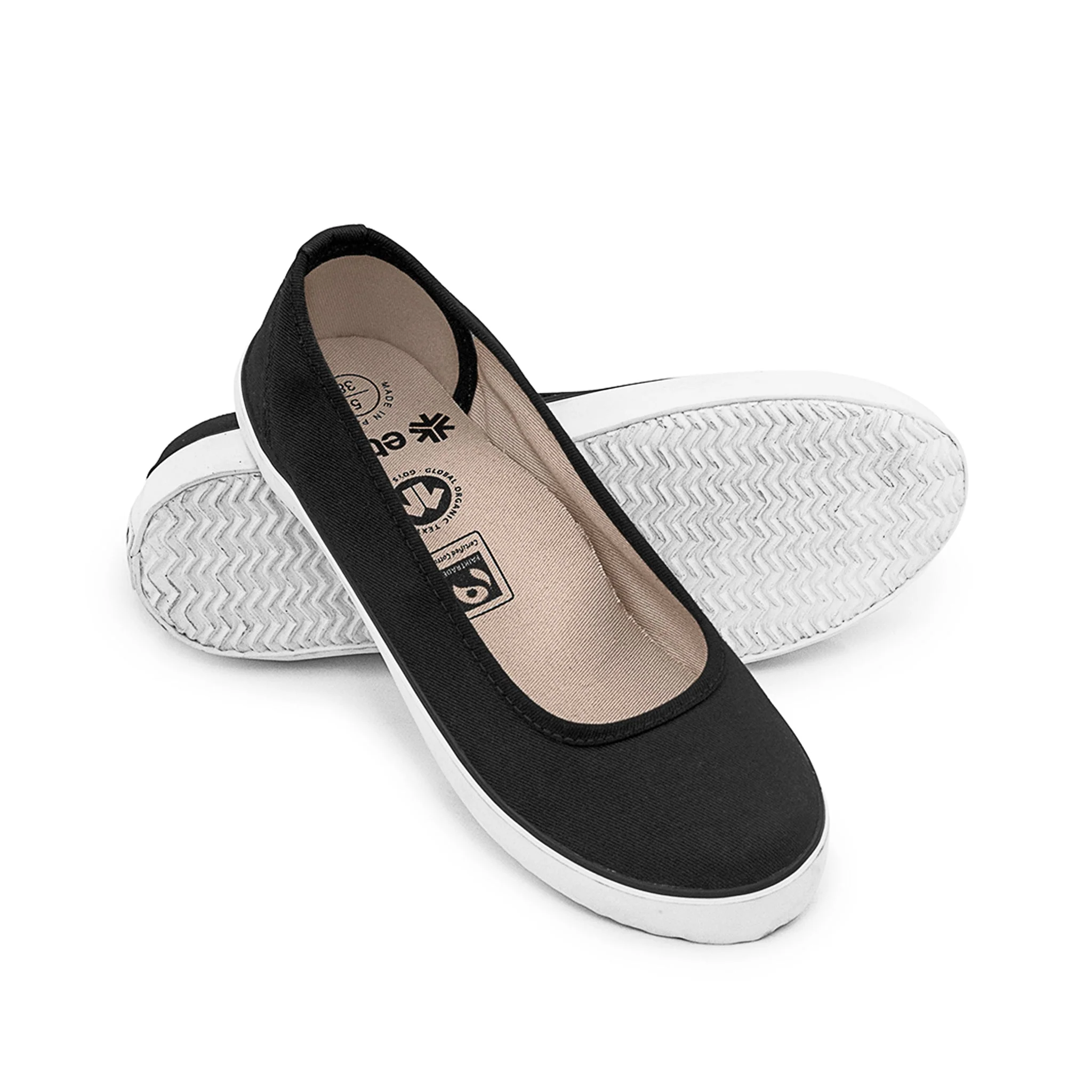 Ballet Flats, Black and White - Image 3