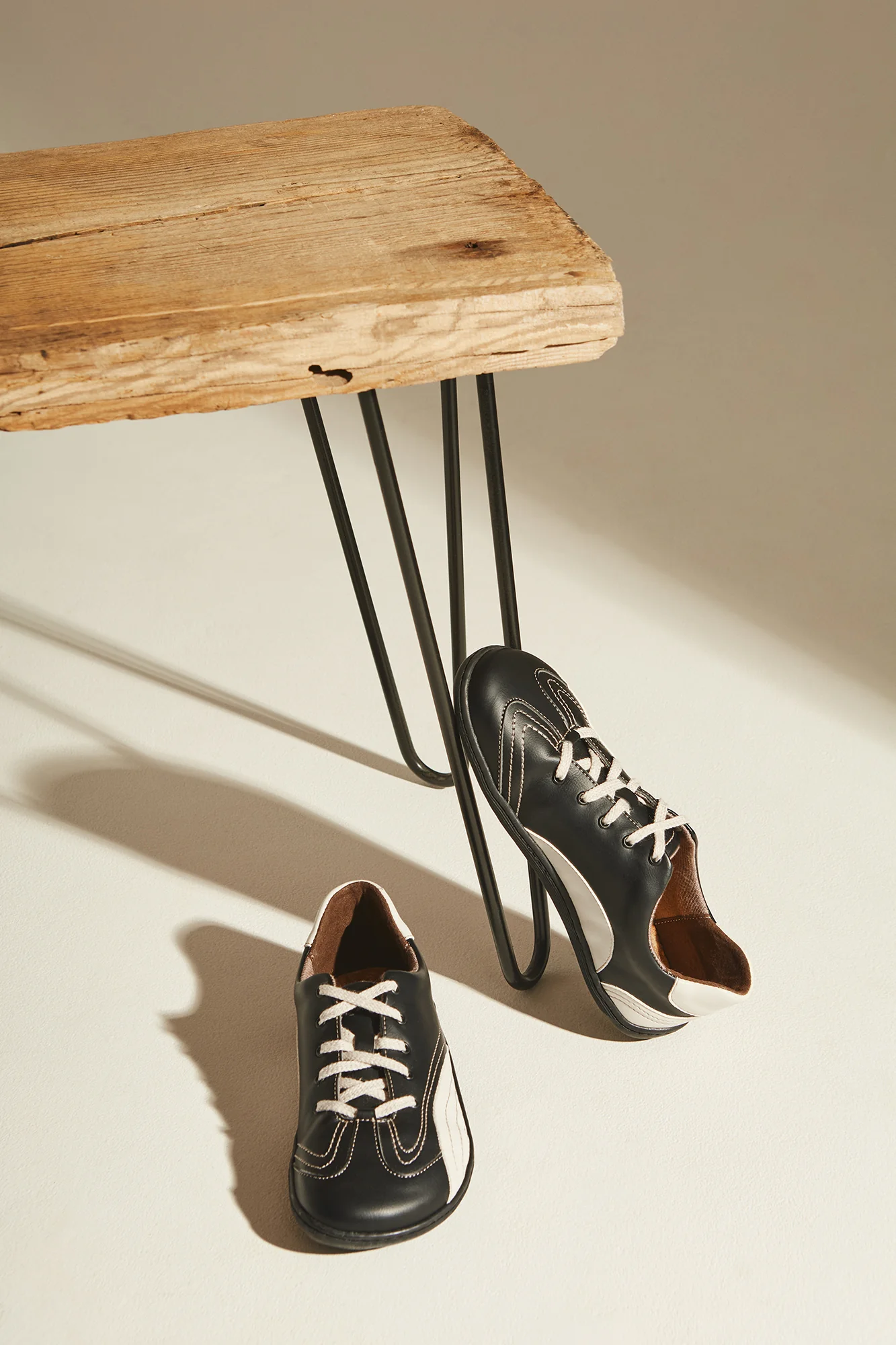 BARE 1 PENGUIN – black & white vegan barefoot shoes made from plant-based leather - Image 2