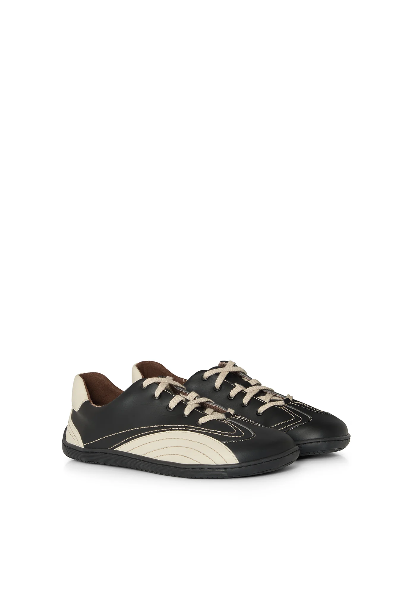 BARE 1 PENGUIN – black & white vegan barefoot shoes made from plant-based leather - Image 5