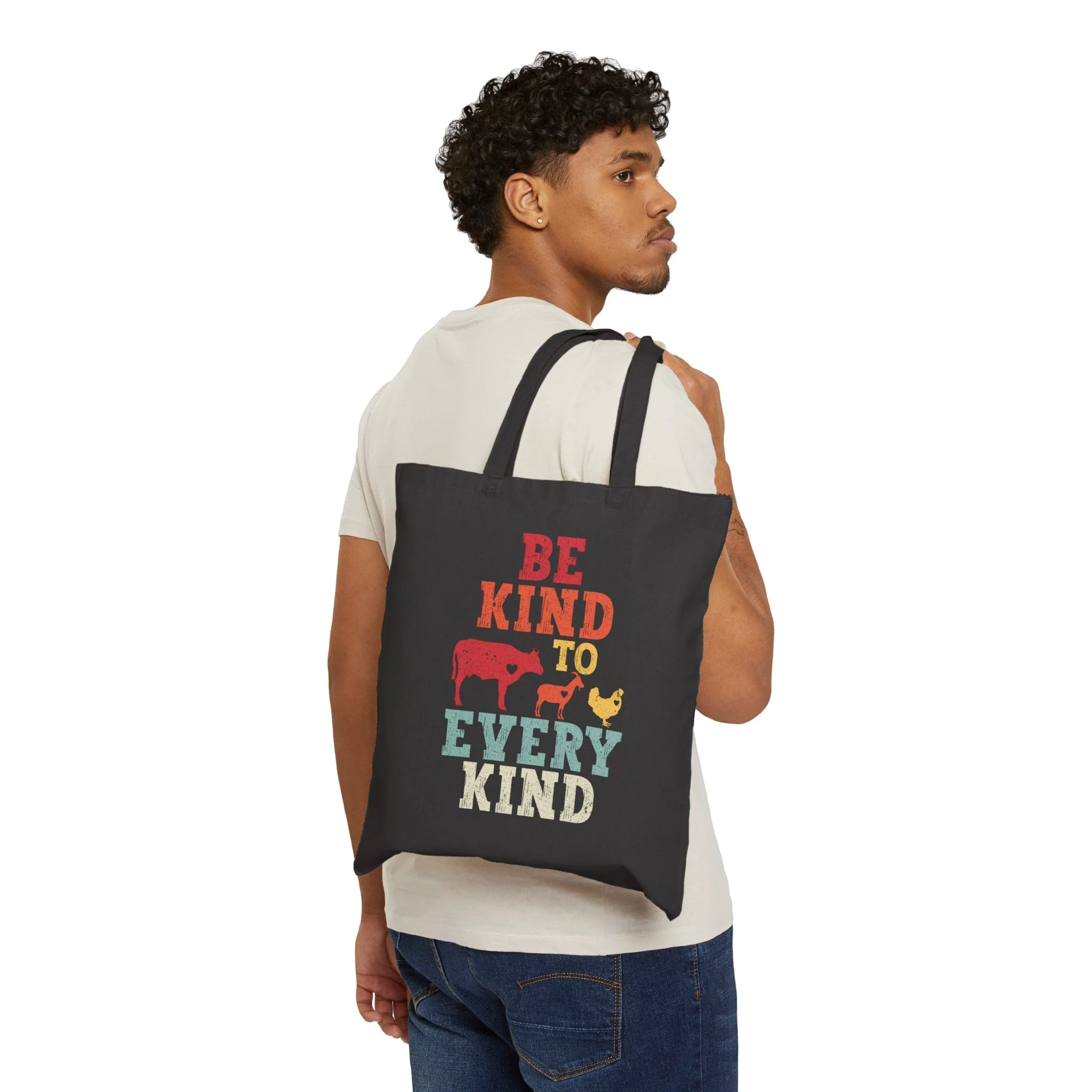 Be Kind Every Kind Cotton Canvas Tote Bag - Image 4