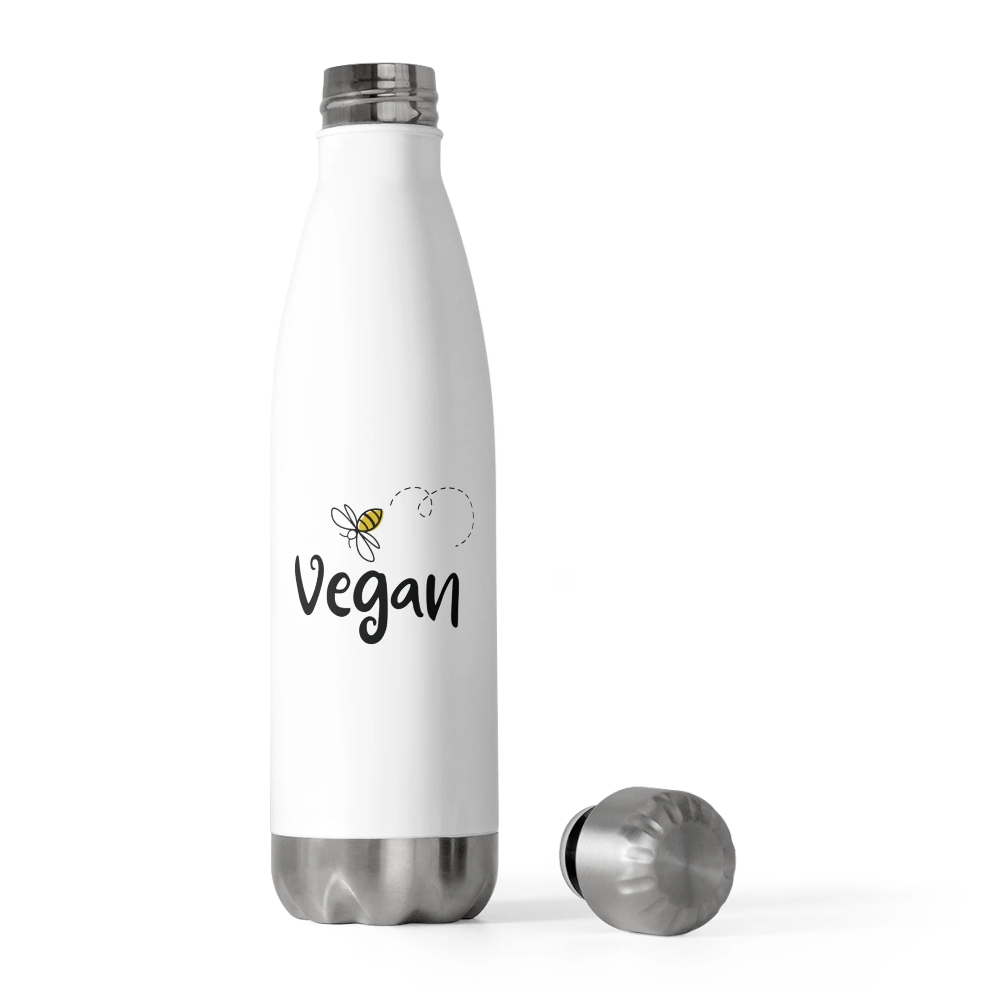 Bee Vegan - 20oz Insulated Water Bottle - Image 3