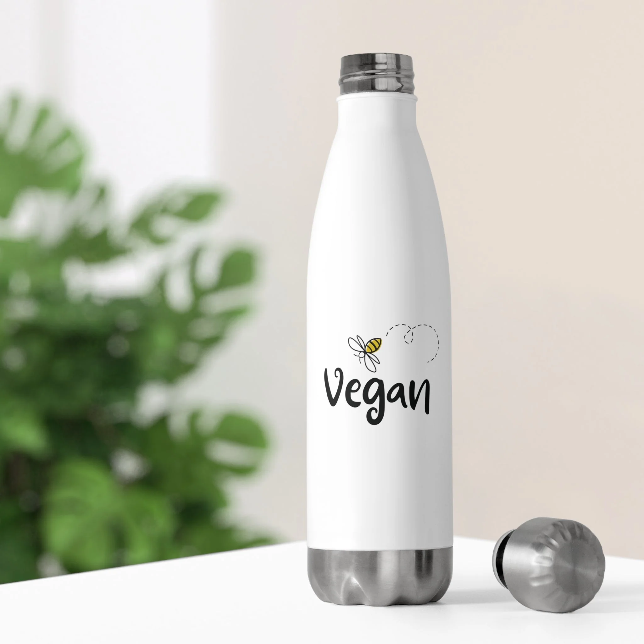 Bee Vegan - 20oz Insulated Water Bottle - Image 4