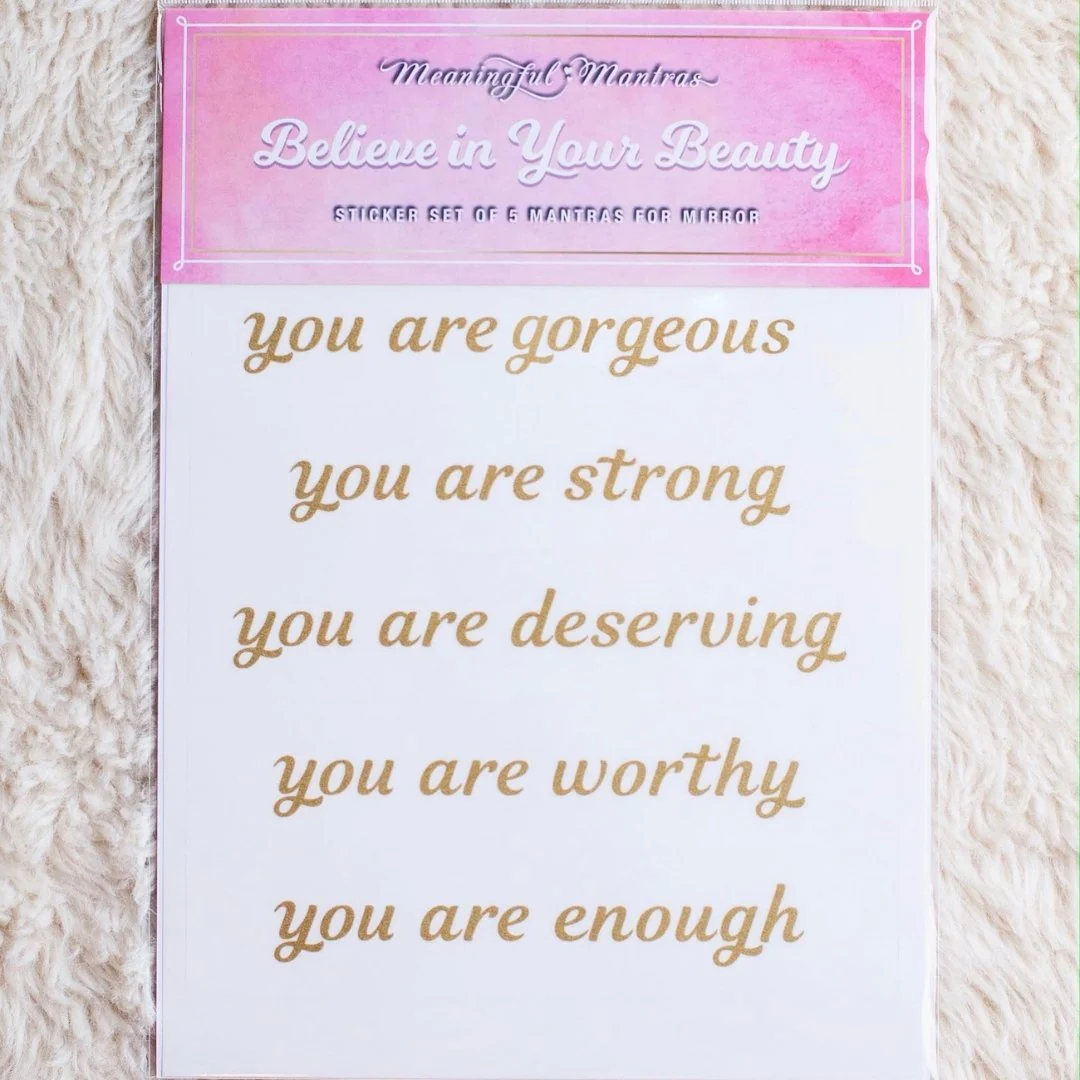 Believe In Your Beauty Peel & Stick Mirror Decals - Image 3
