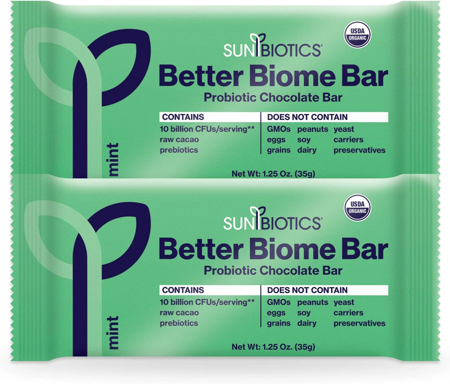 Sunbiotics Better Biome Bar - Probiotic Chocolate Bar - Mint - Image 5