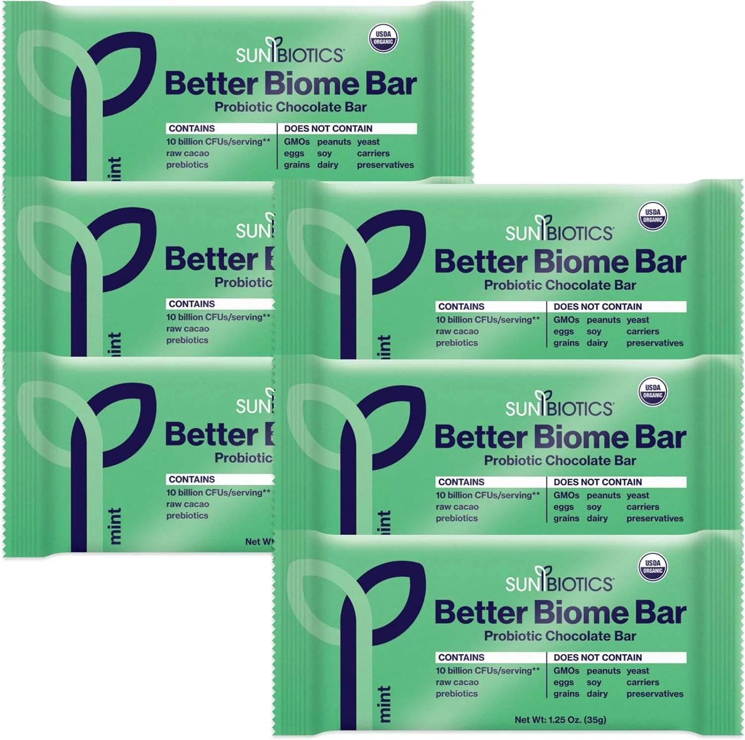 Sunbiotics Better Biome Bar - Probiotic Chocolate Bar - Mint - Image 7