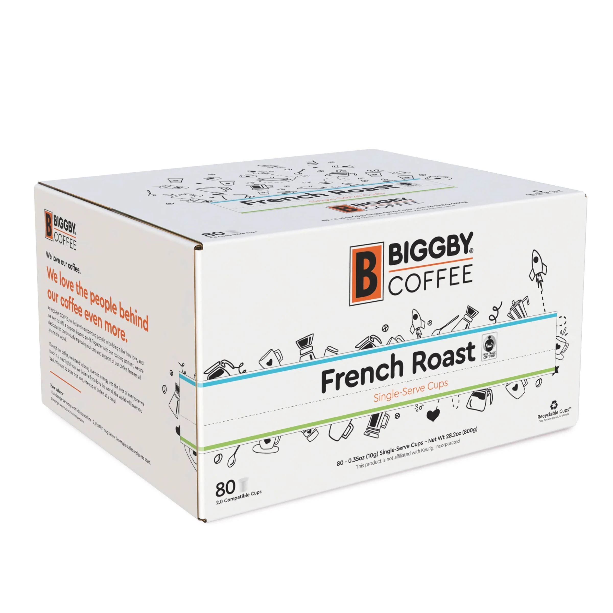 Biggby French Roast 80ct Single Serve 100% Farm Direct Coffee - Image 2