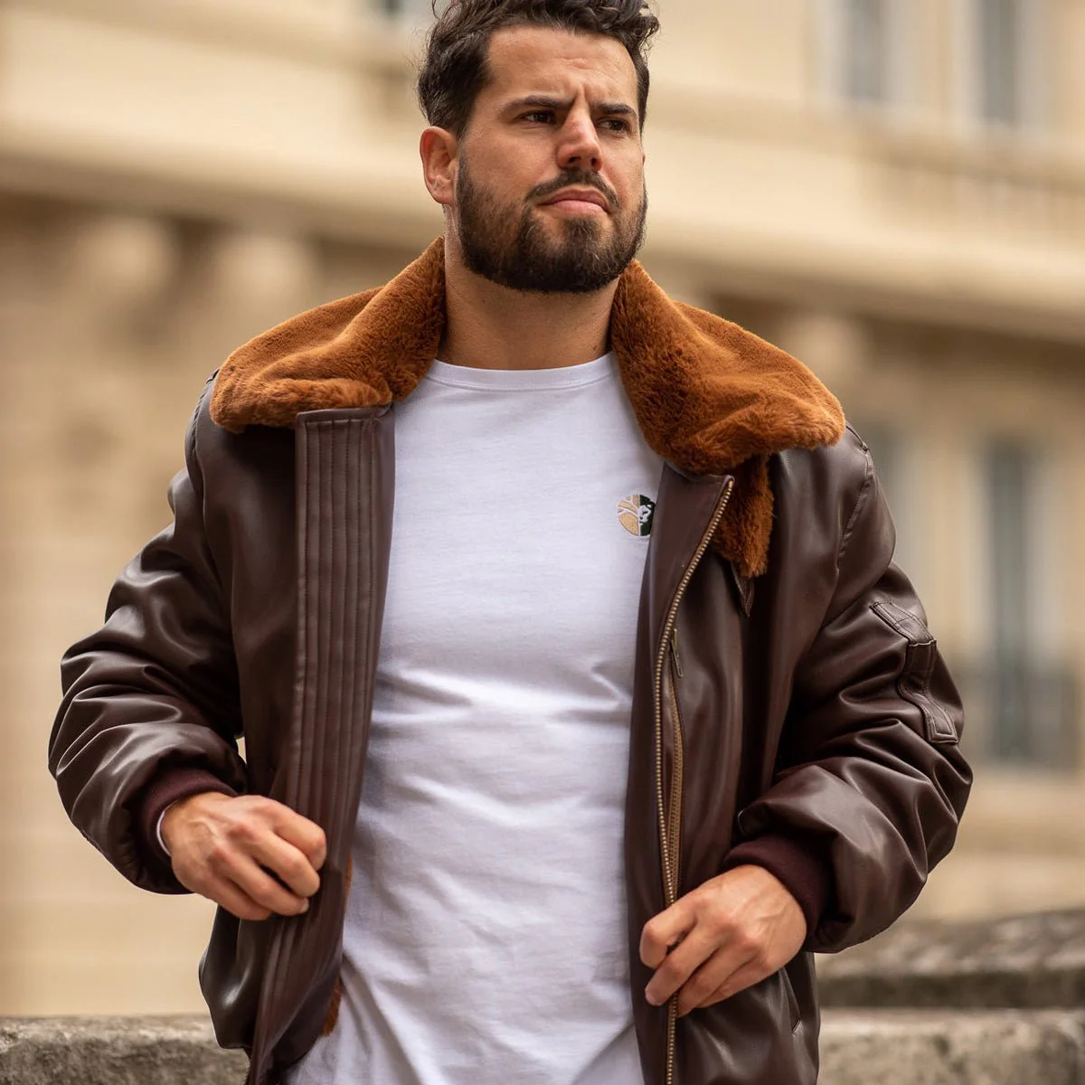 Roland Brown Men’s Aviator Jacket