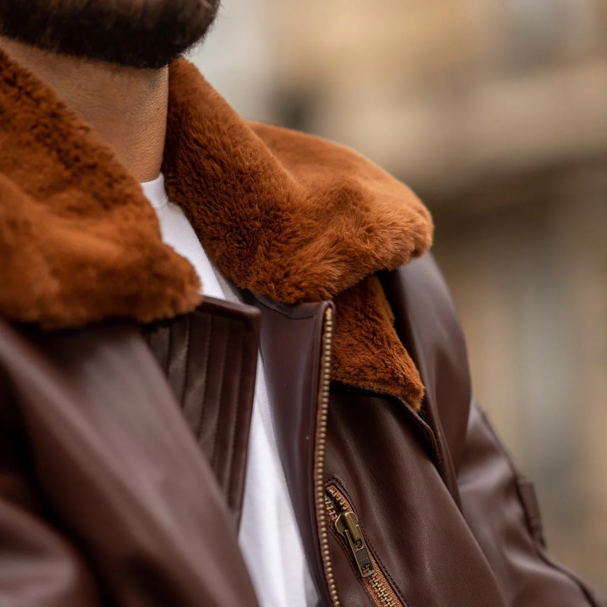 Roland Brown Men’s Aviator Jacket - Image 6