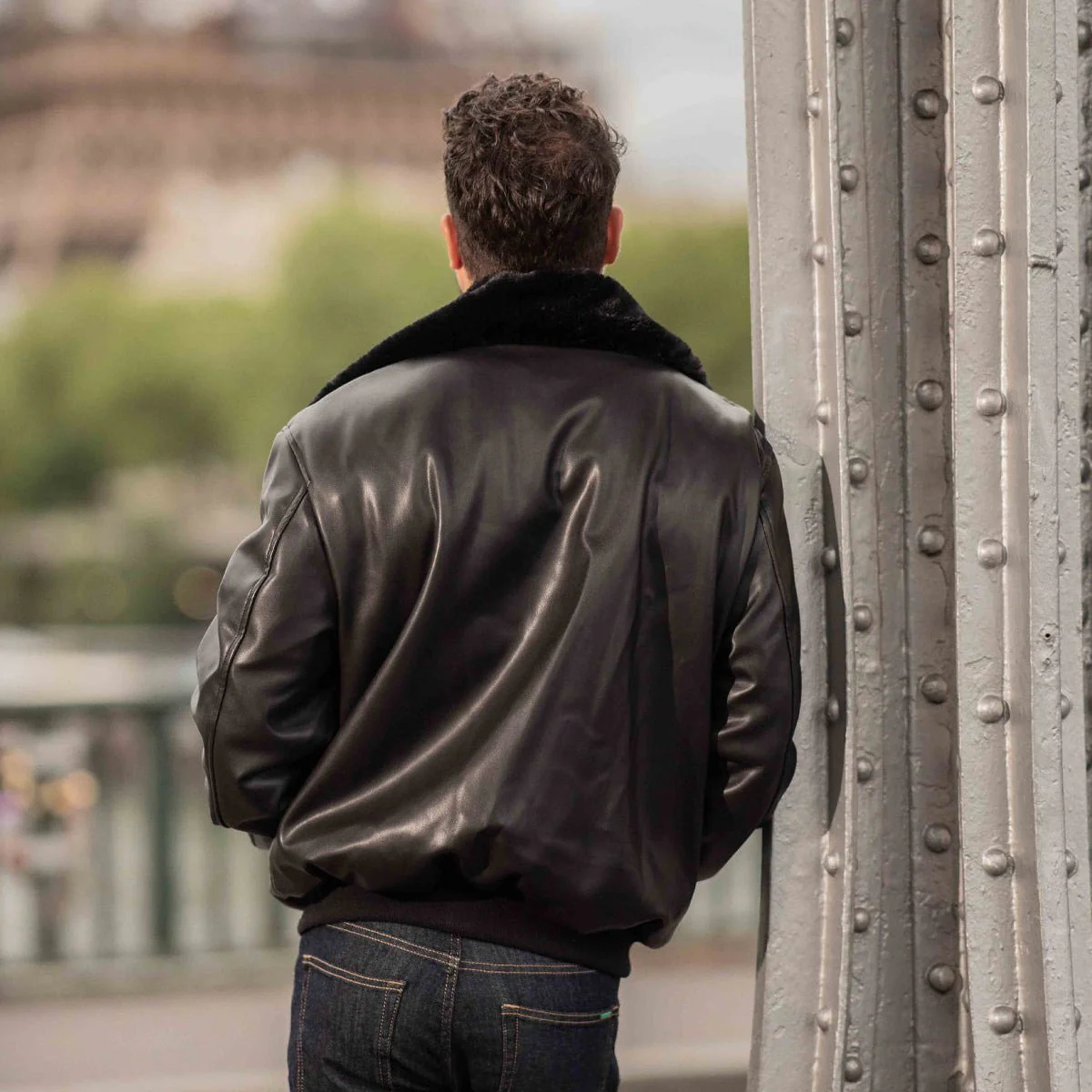 Roland Black Vegan Aviator Jacket (Men) - Image 4