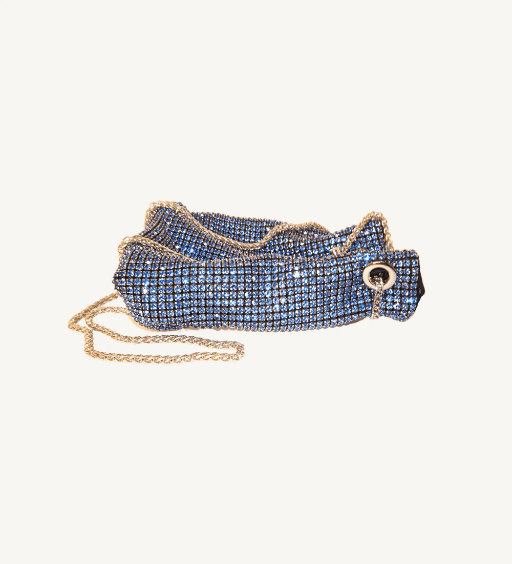 Blue Crystal Bucket Bag - Image 4