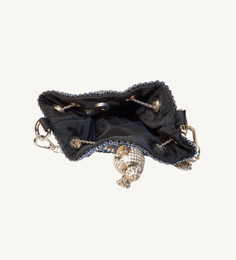 Blue Crystal Bucket Bag - Image 5