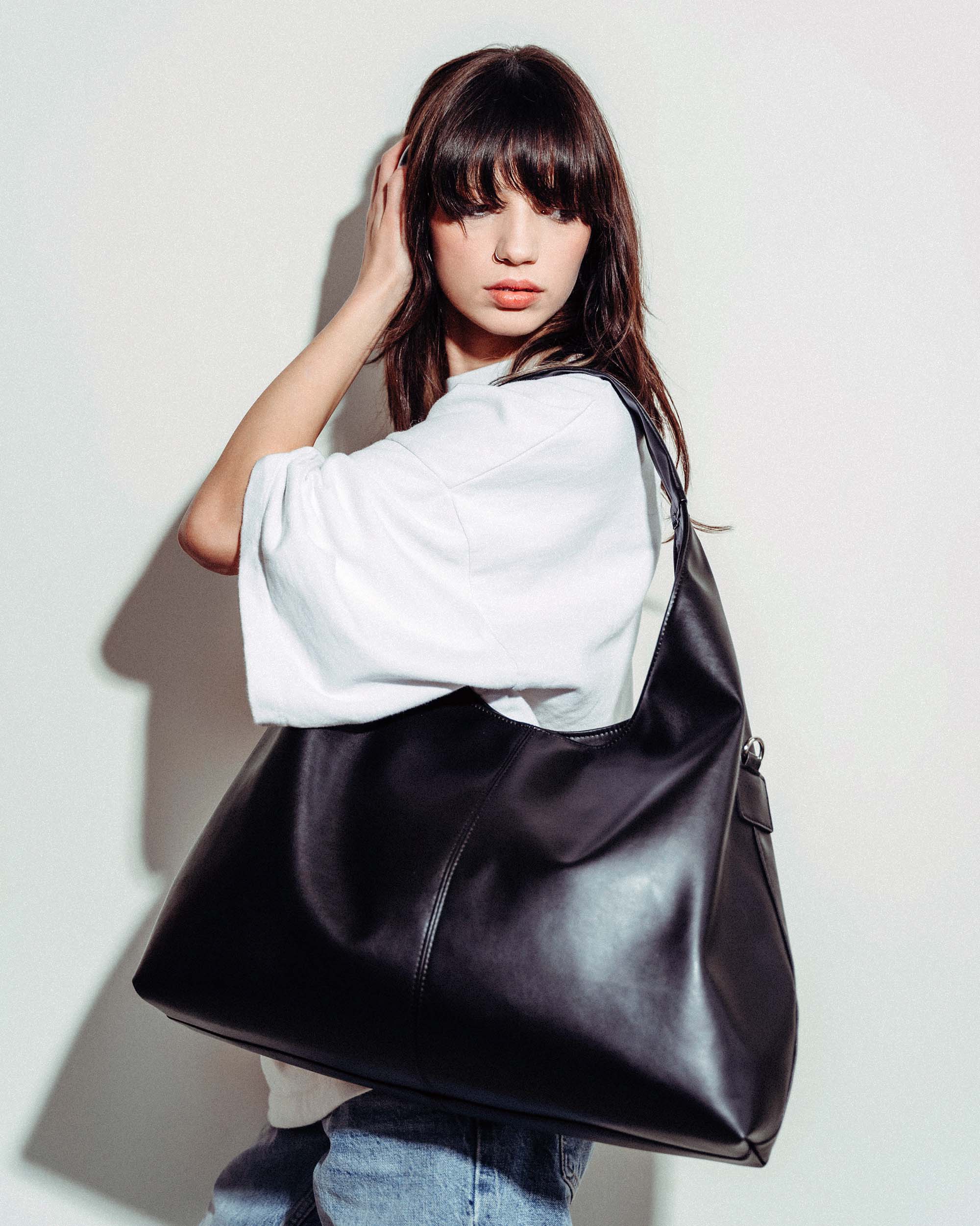 Bohema Slouchy Shopper Bag Black - Image 2