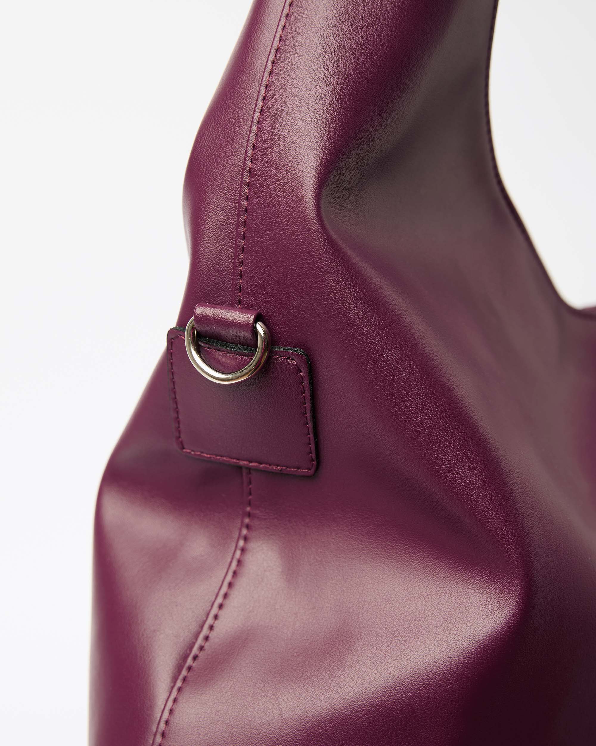 Bohema Slouchy Shopper Bag Burgund - Image 5
