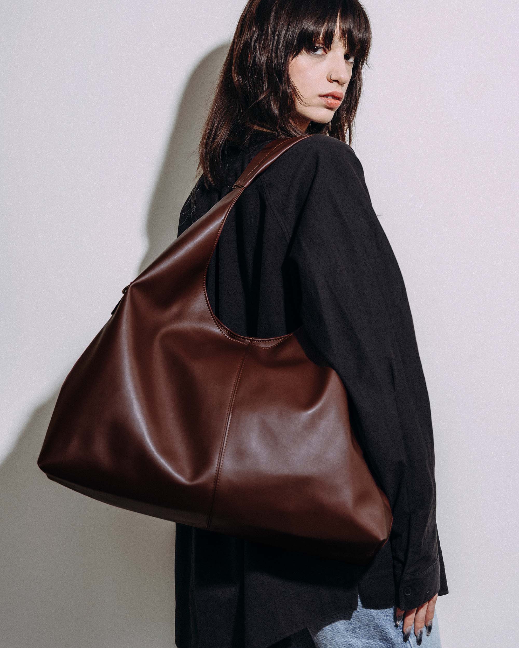 Bohema Slouchy Shopper Bag Chocolate - Image 2