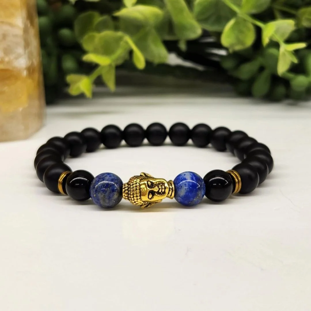 Buddha Black Obsidian Beaded Bracelets - Image 10
