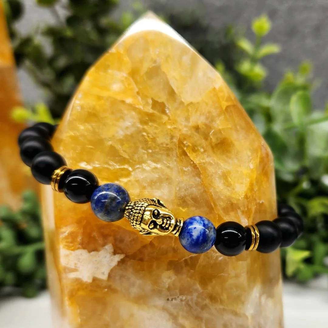 Buddha Black Obsidian Beaded Bracelets - Image 11