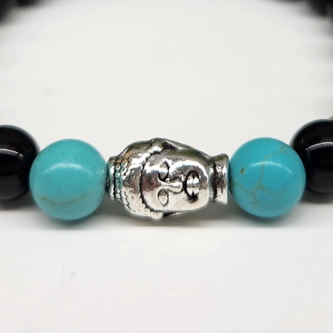 Buddha Black Obsidian Beaded Bracelets - Image 3