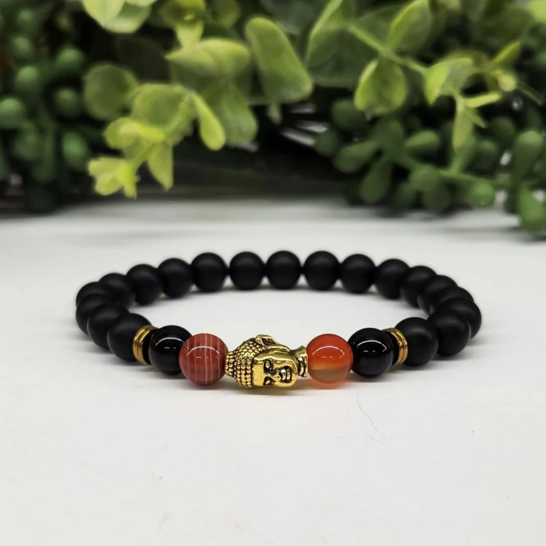 Buddha Black Obsidian Beaded Bracelets - Image 4