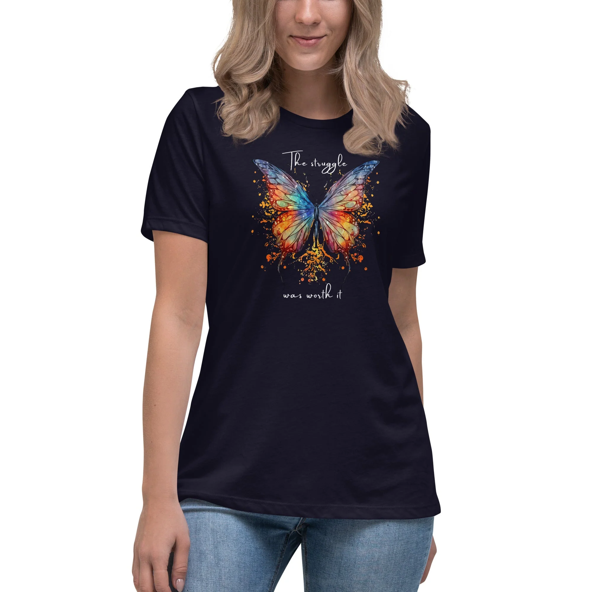 Butterfly Women's 100% Cotton Relaxed T-Shirt - Image 2